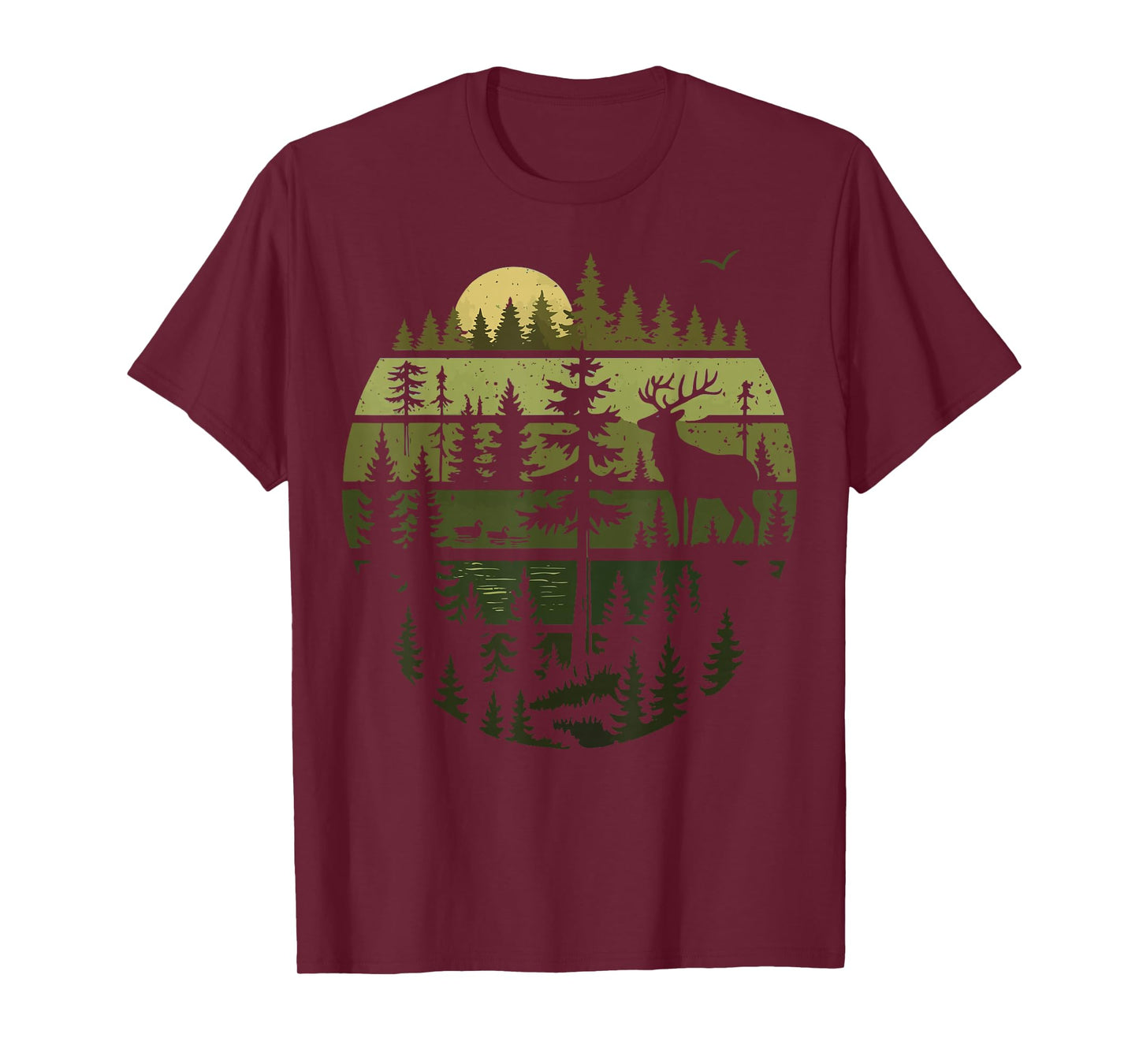 Forest Retro Nature Wildlife Outdoor T-Shirt