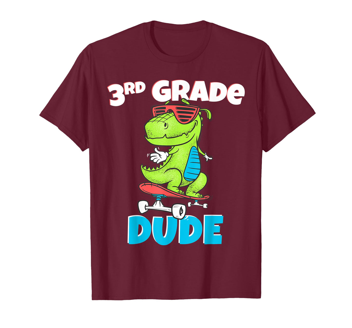 Kids 3rd Grade Dude Shirt Back To School Dinosaur Tshirt T-Shirt