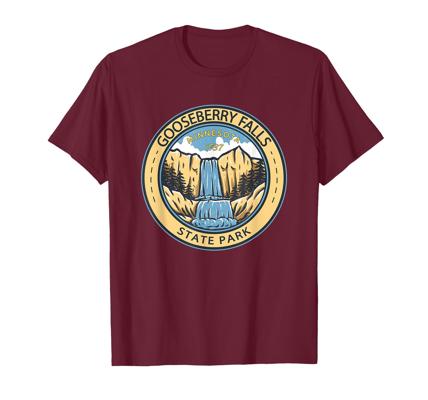 Gooseberry Falls State Park Minnesota Badge Vintage T-Shirt