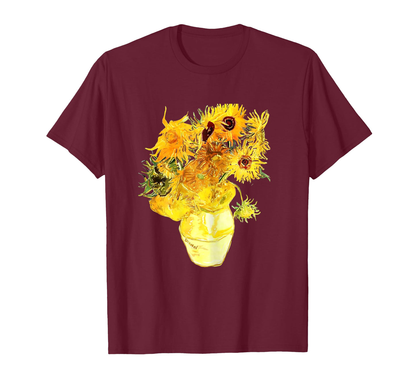Van Gogh Sunflowers art Vintage Floral Painting T-Shirt