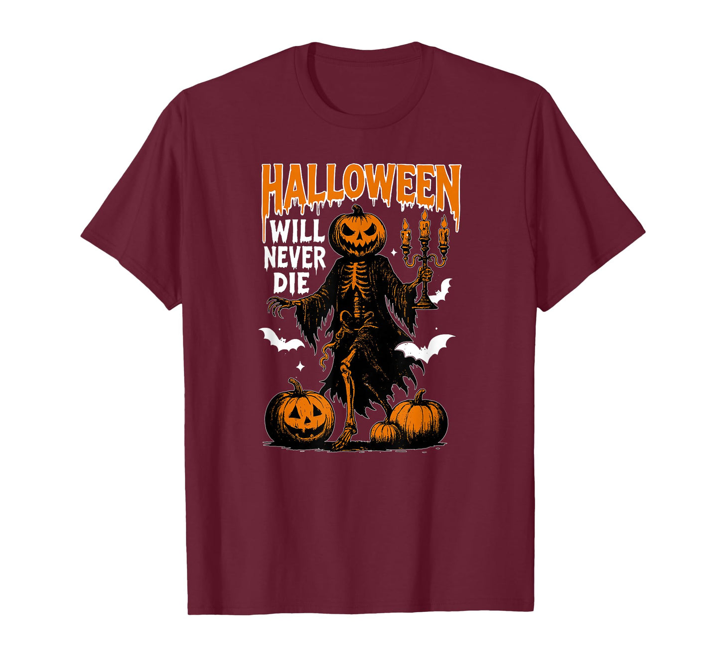 Halloween Will Never Die, Creepy Fall, Horror Graphic T-Shirt