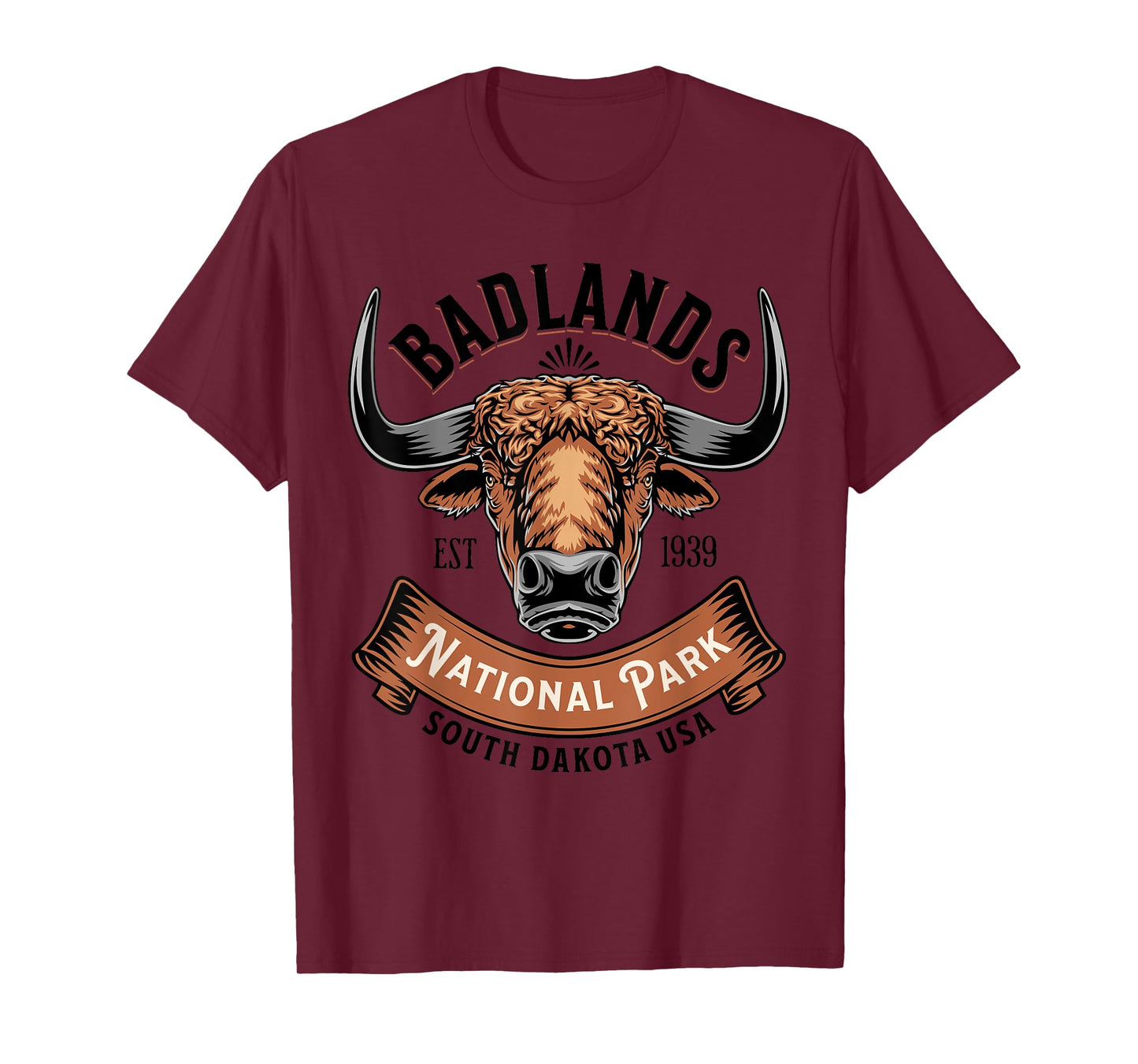 Badlands National Park South Dakota Buffalo Hike Outdoors T-Shirt