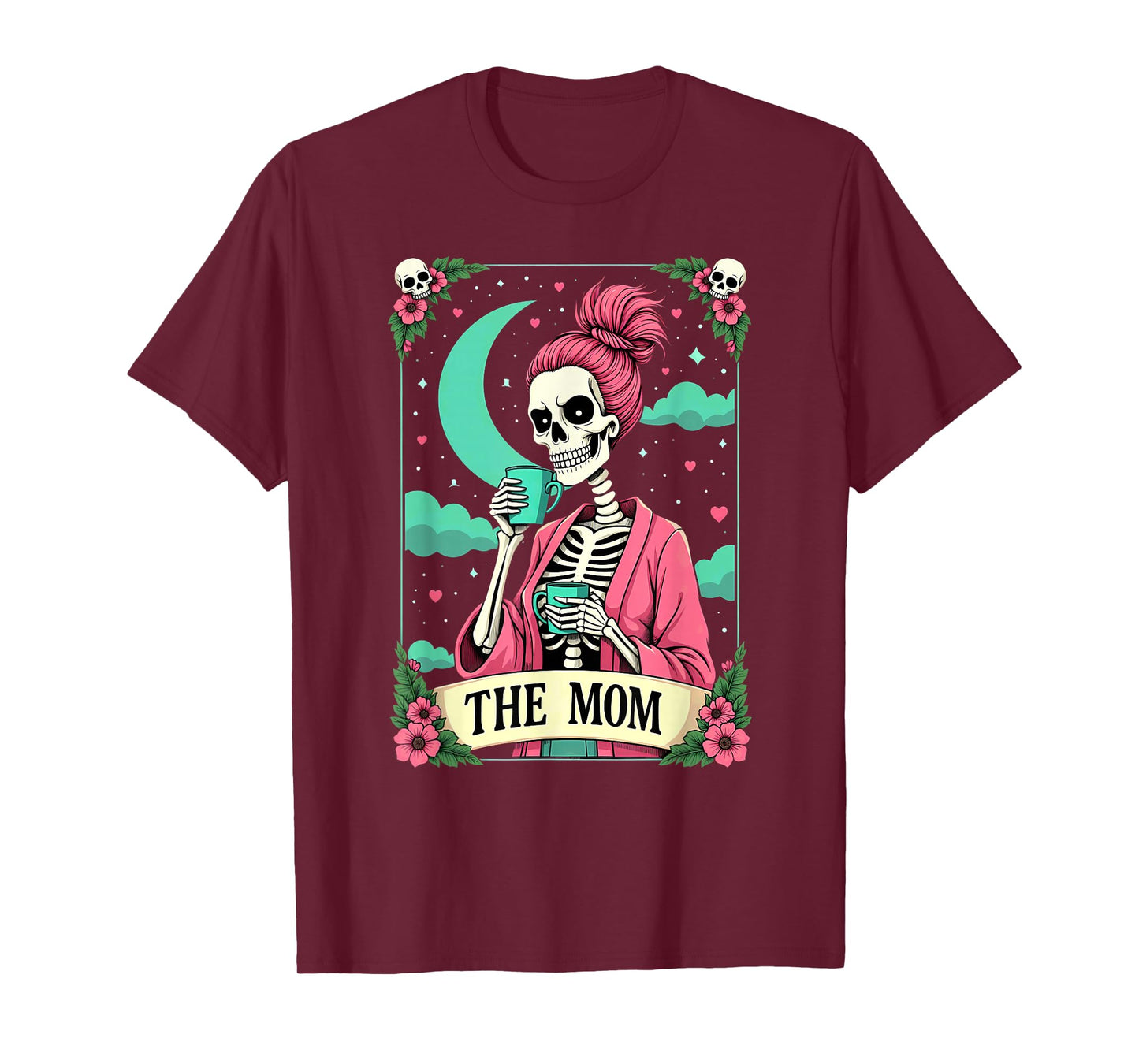 Gothic Tarot Card The Mom Skeleton Coffee T-Shirt
