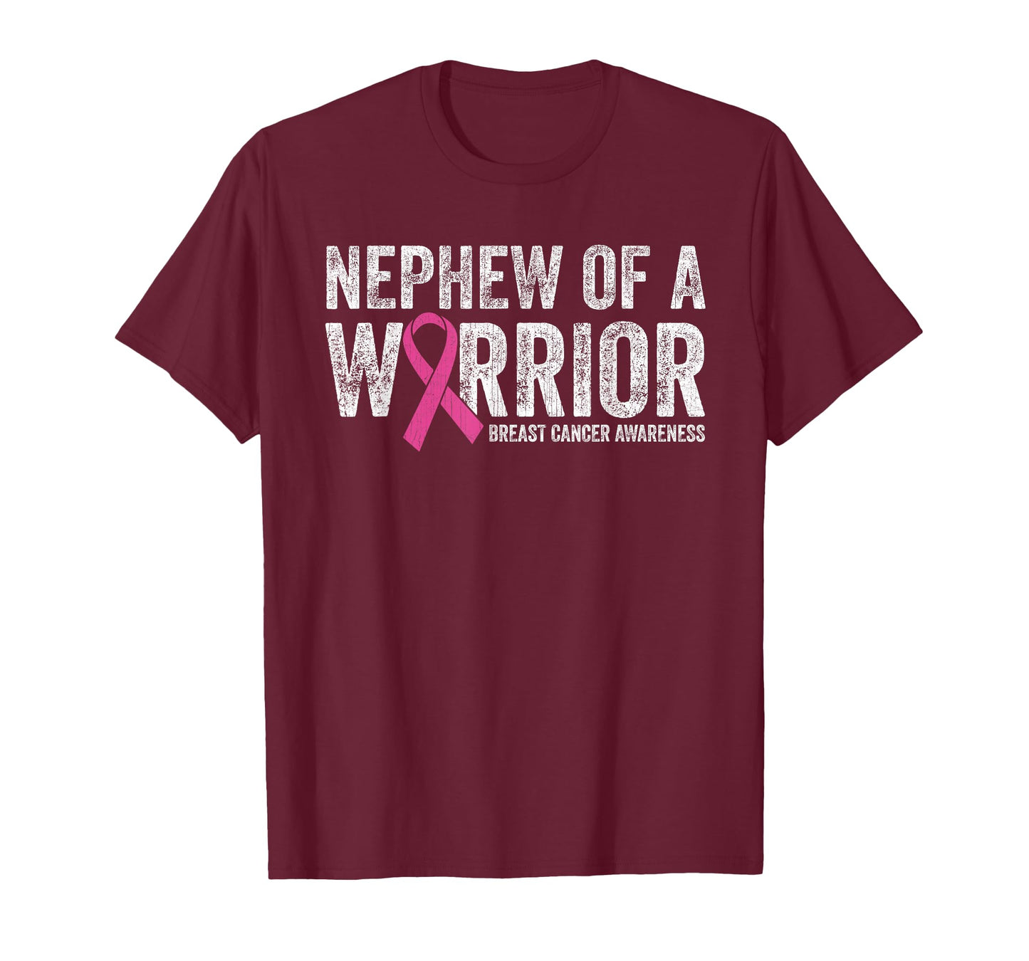 Breast Cancer Awareness Pink Ribbon Nephew Of A Warrior T-Shirt