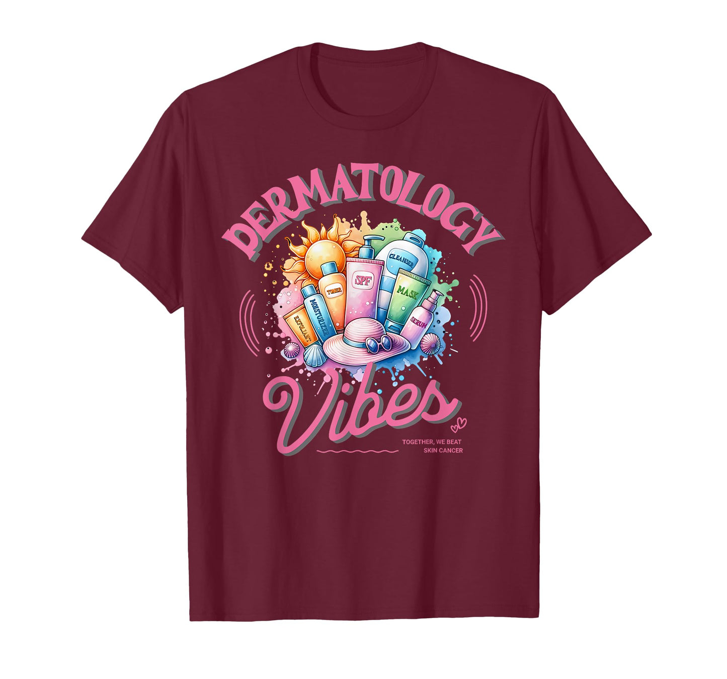 Dermatology Vibes Dermatologist Skincare Sunscreen Summer T-Shirt