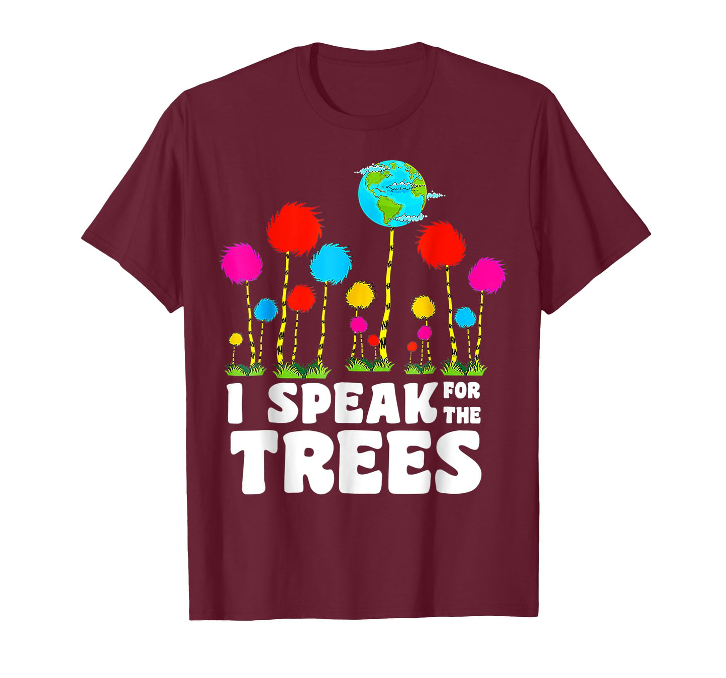 I Speak For Trees Earth Day Save Earth Inspiration Hippie T-Shirt