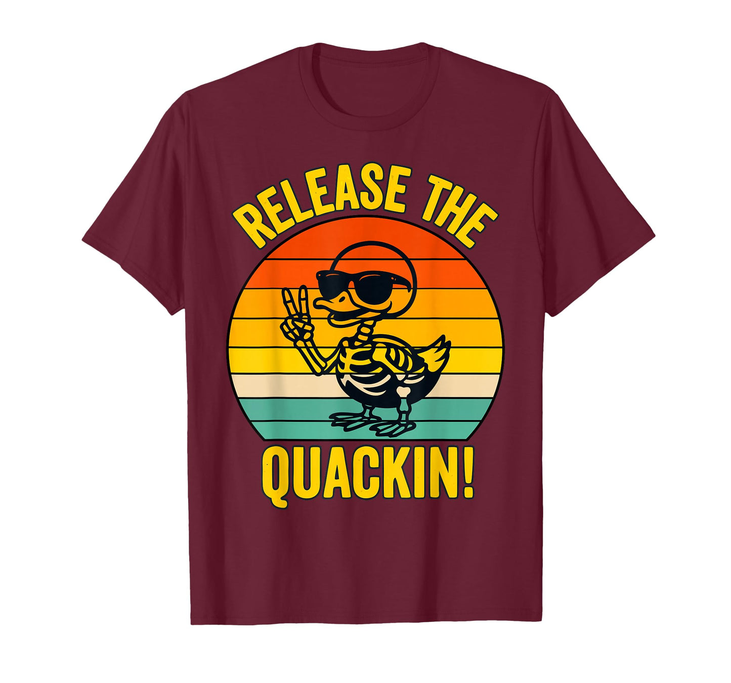 Release The Quackin Funny Duck Skeleton Retro Gifts T-Shirt