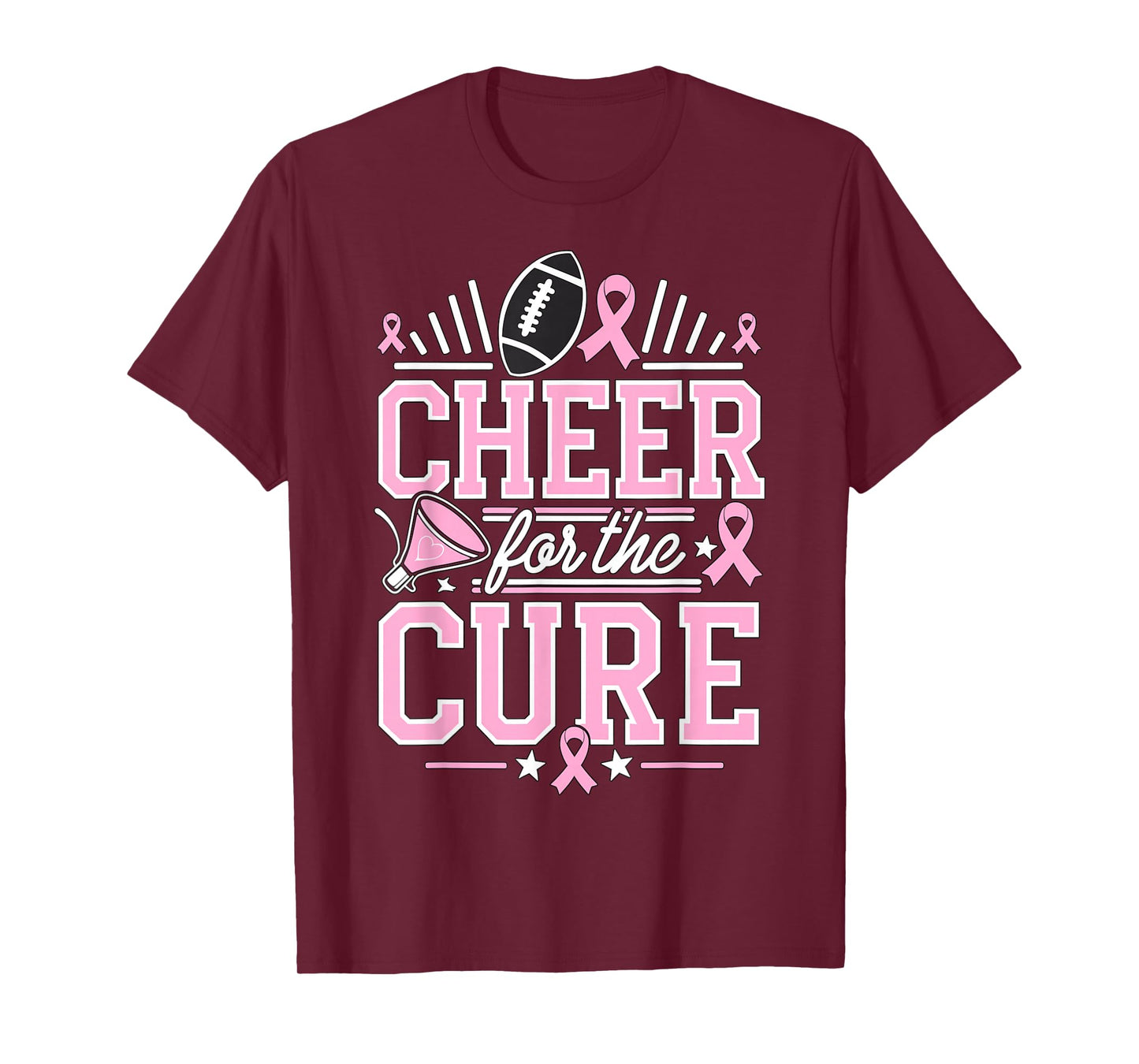 Cheer for the Cure Cheerleader Breast Cancer October T-Shirt