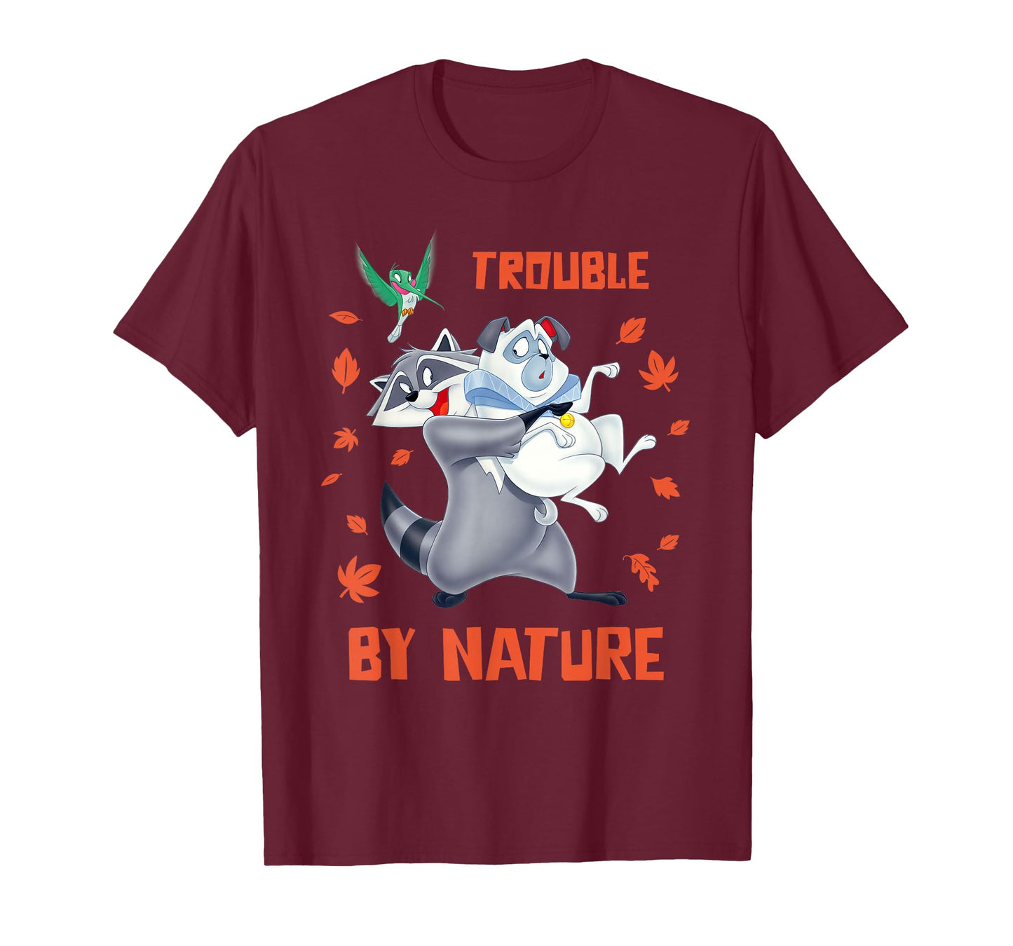 Disney Pocahontas Meeko Percy Flit Trouble By Nature T-Shirt