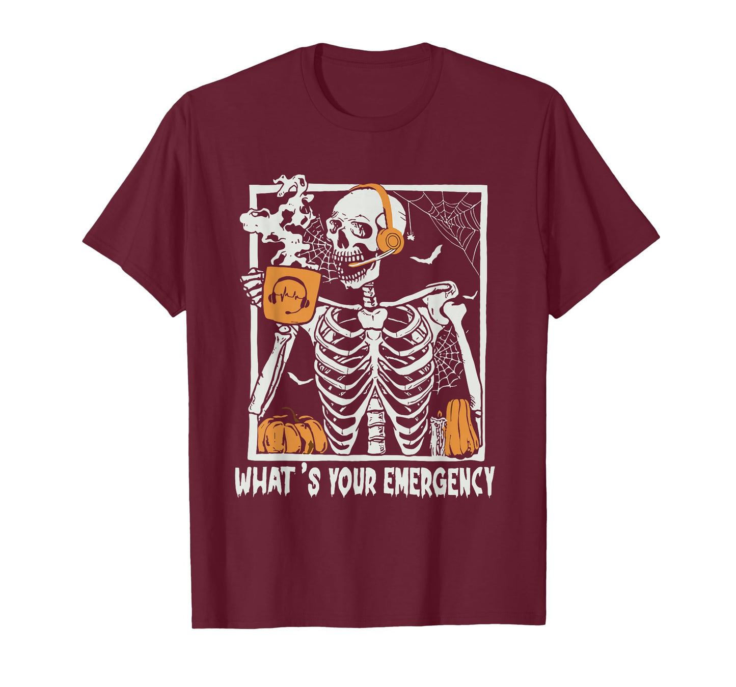 What's Your Emergency Halloween Skeleton 911 Dispatcher T-Shirt