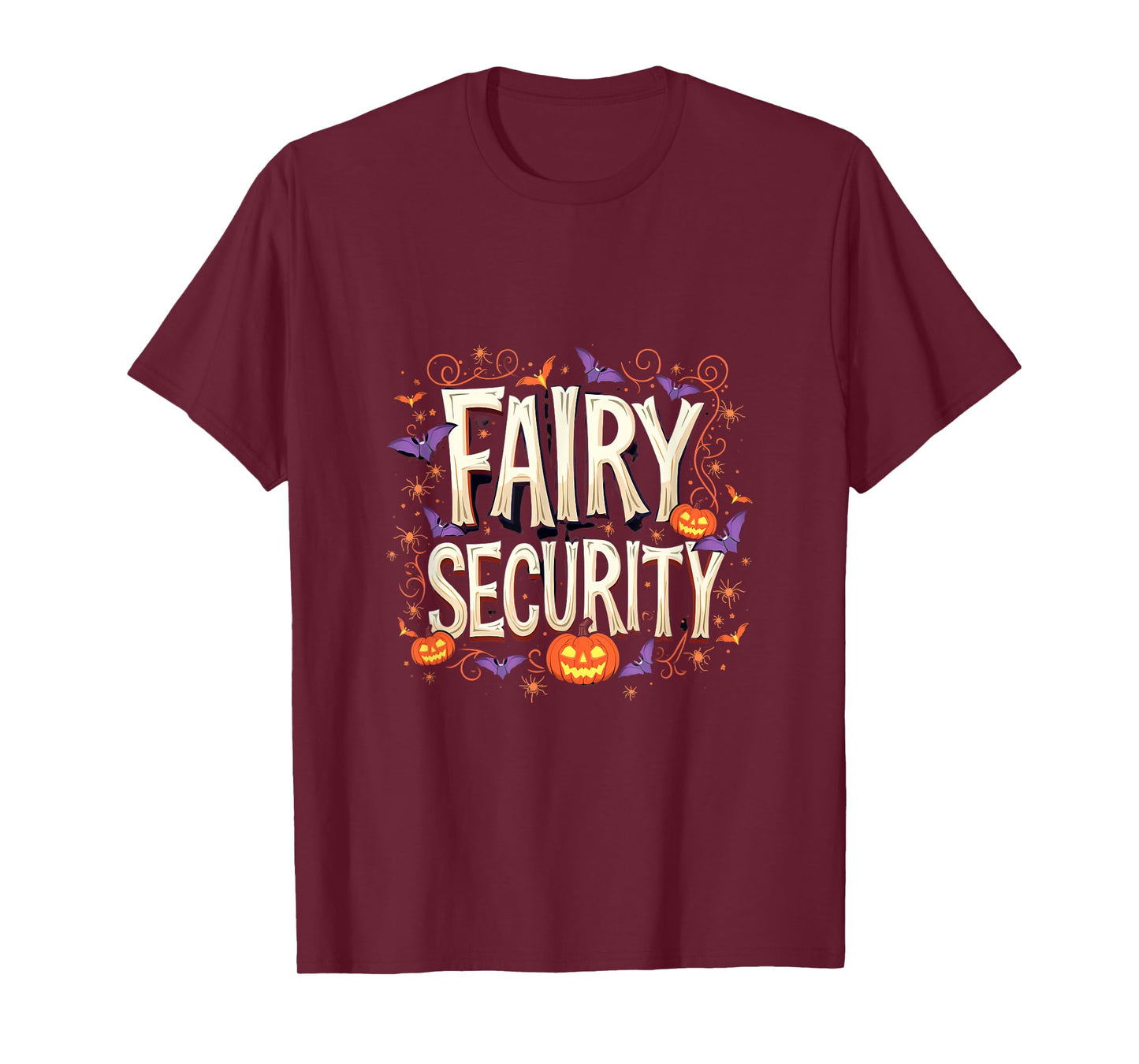 Fairy Security Halloween Pumpkin Bats T-Shirt