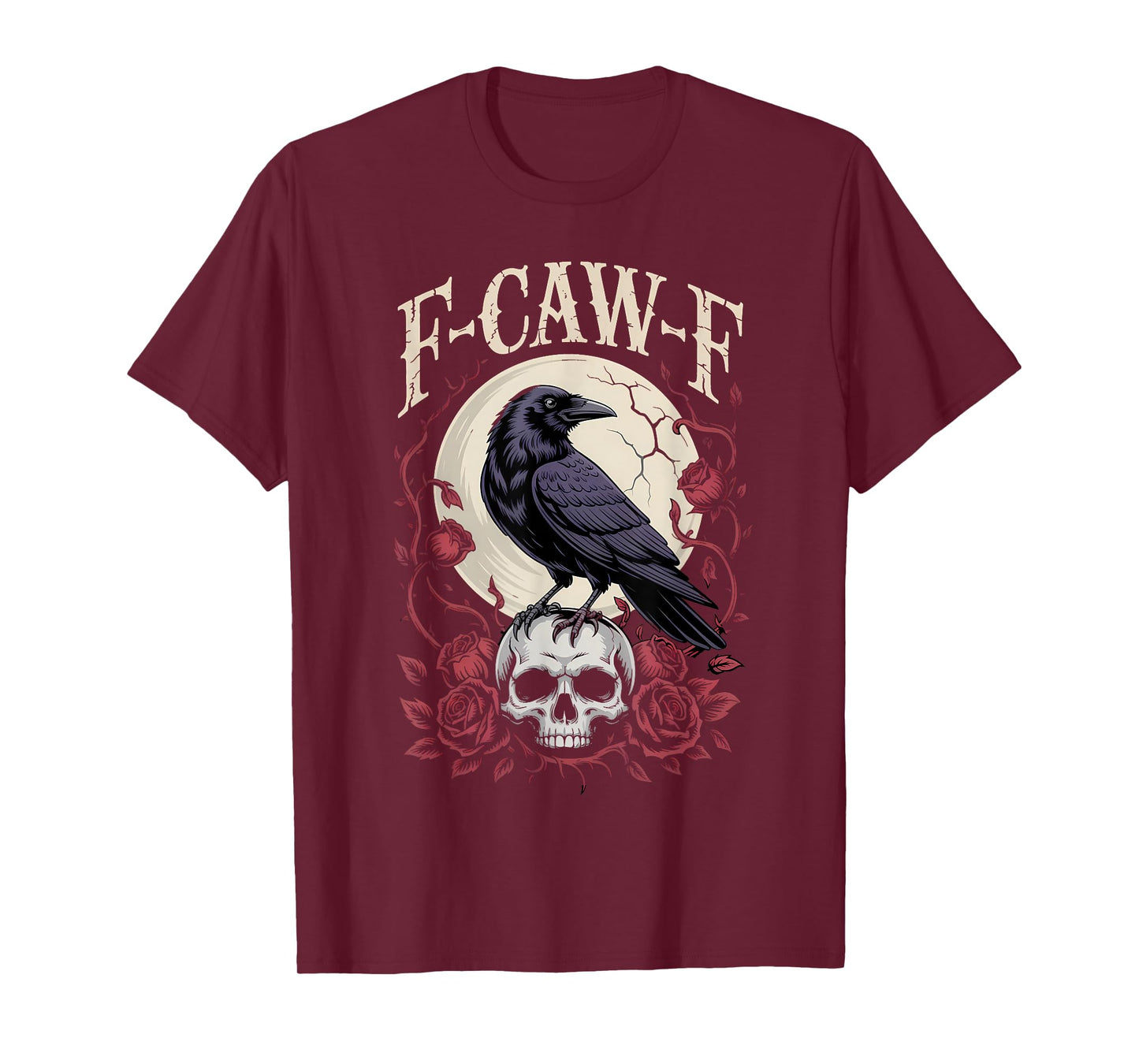 Funny F Caw F Raven Bird Saying F-Caw-F Crow Halloween T-Shirt