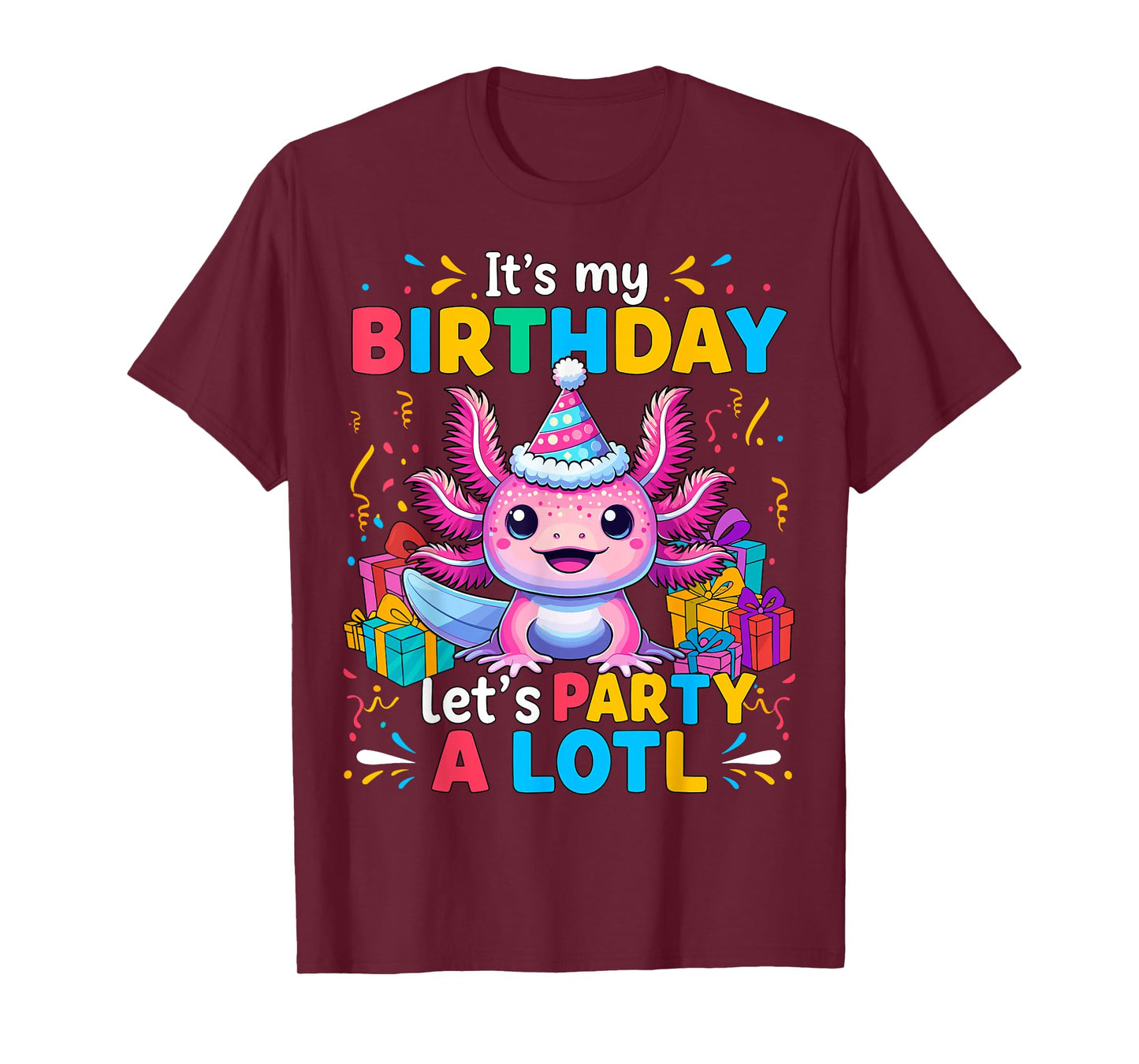 Kawaii Axolotl Birthday Axolotl Fun Party T-Shirt