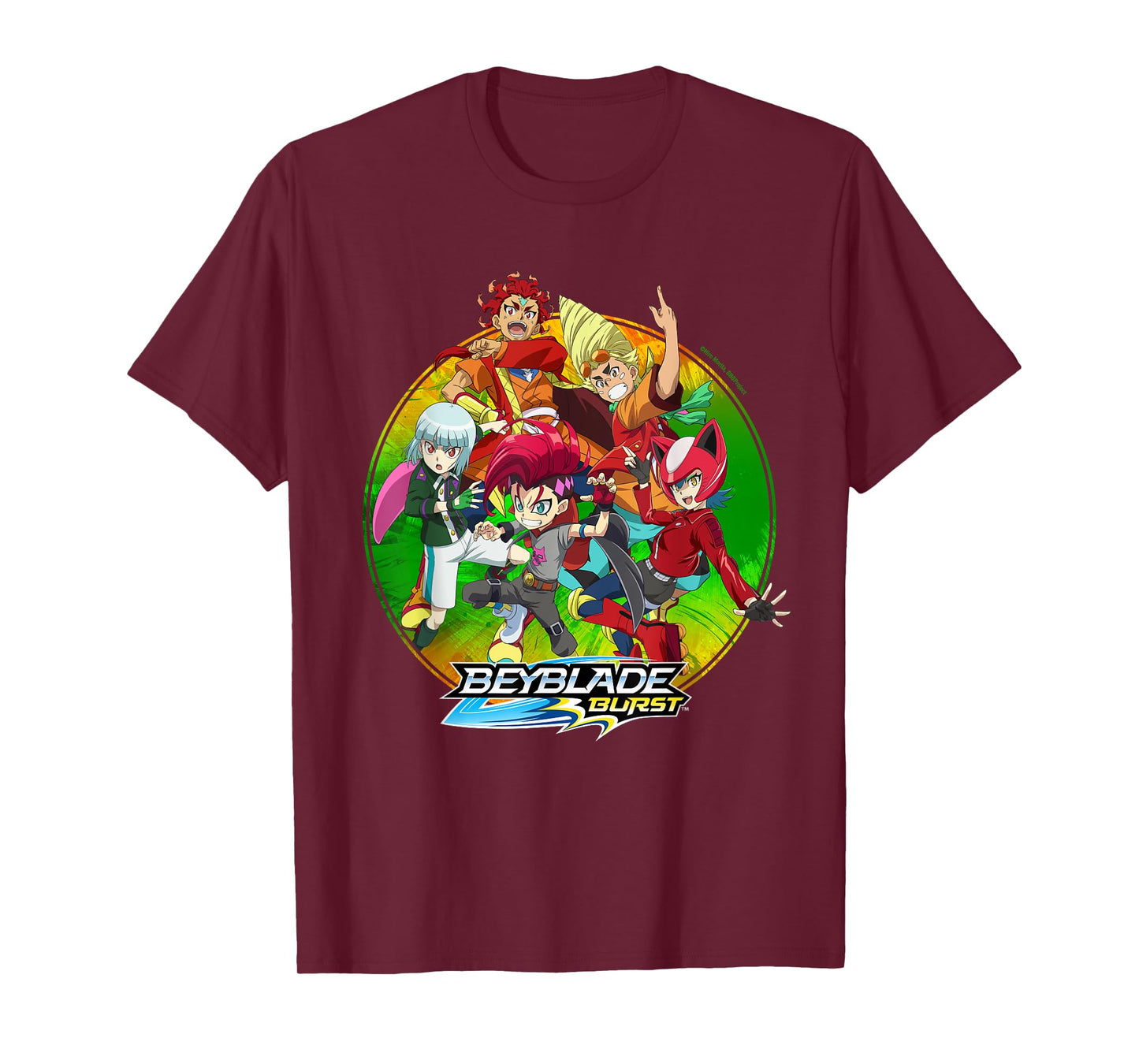 Hasbro BEYBLADE BURST QUADDRIVE Unisex-Kids Black Cotton 60% Polyester 40% Classic Fit Collarless Crew Neck Short Sleeve T-Shirt