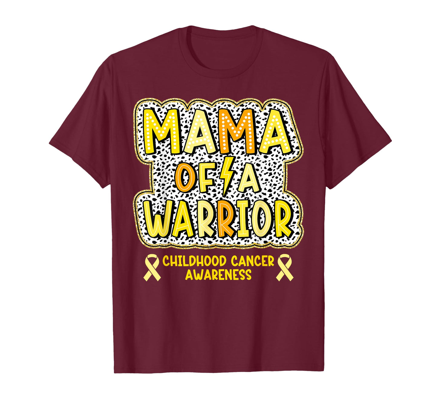 Childhood Cancer Awareness Mom of A Warrior Gold Ribbon T-Shirt