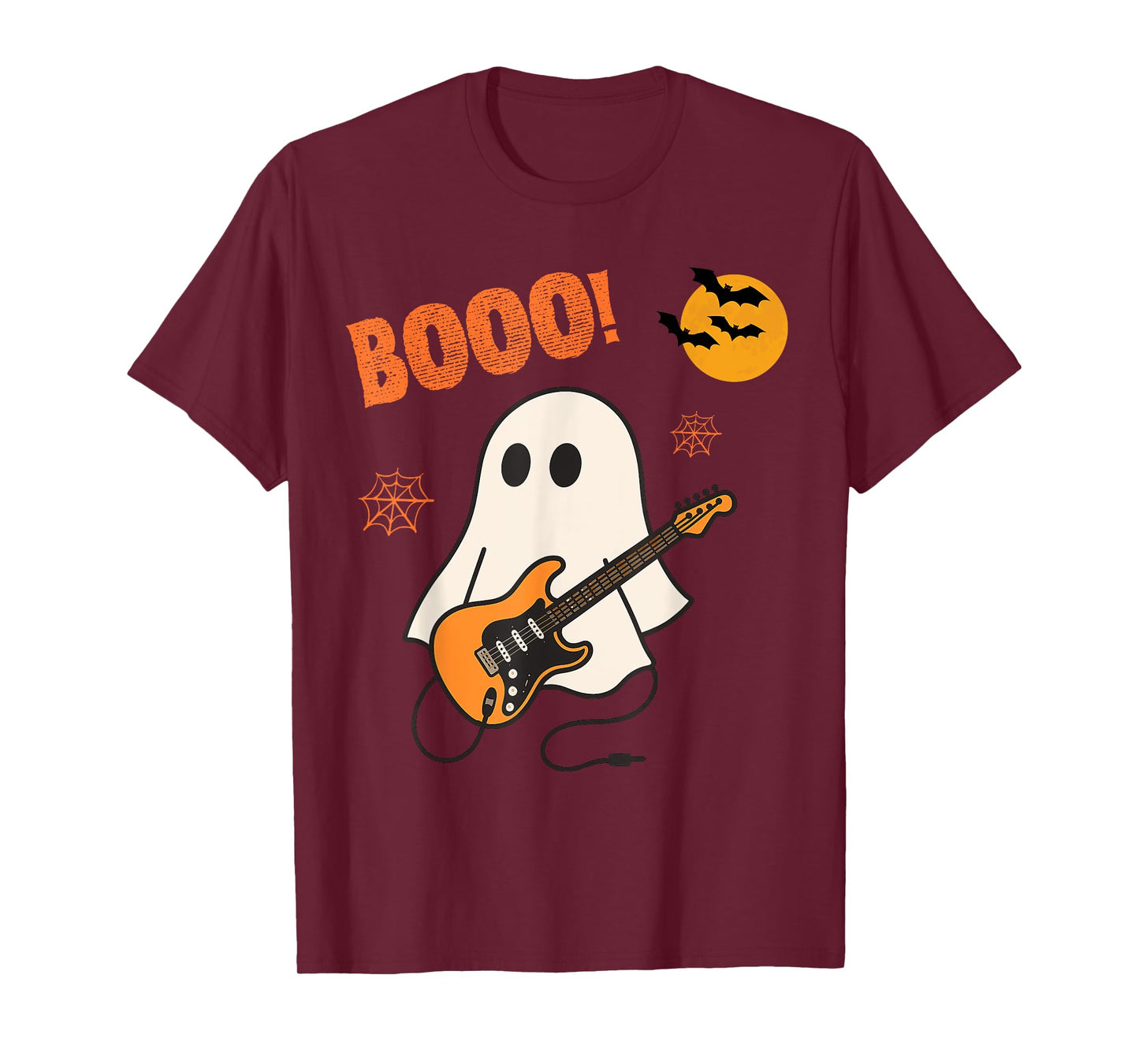 Vintage Halloween Spooky Guitar Rock Funny Skeleton Costume T-Shirt