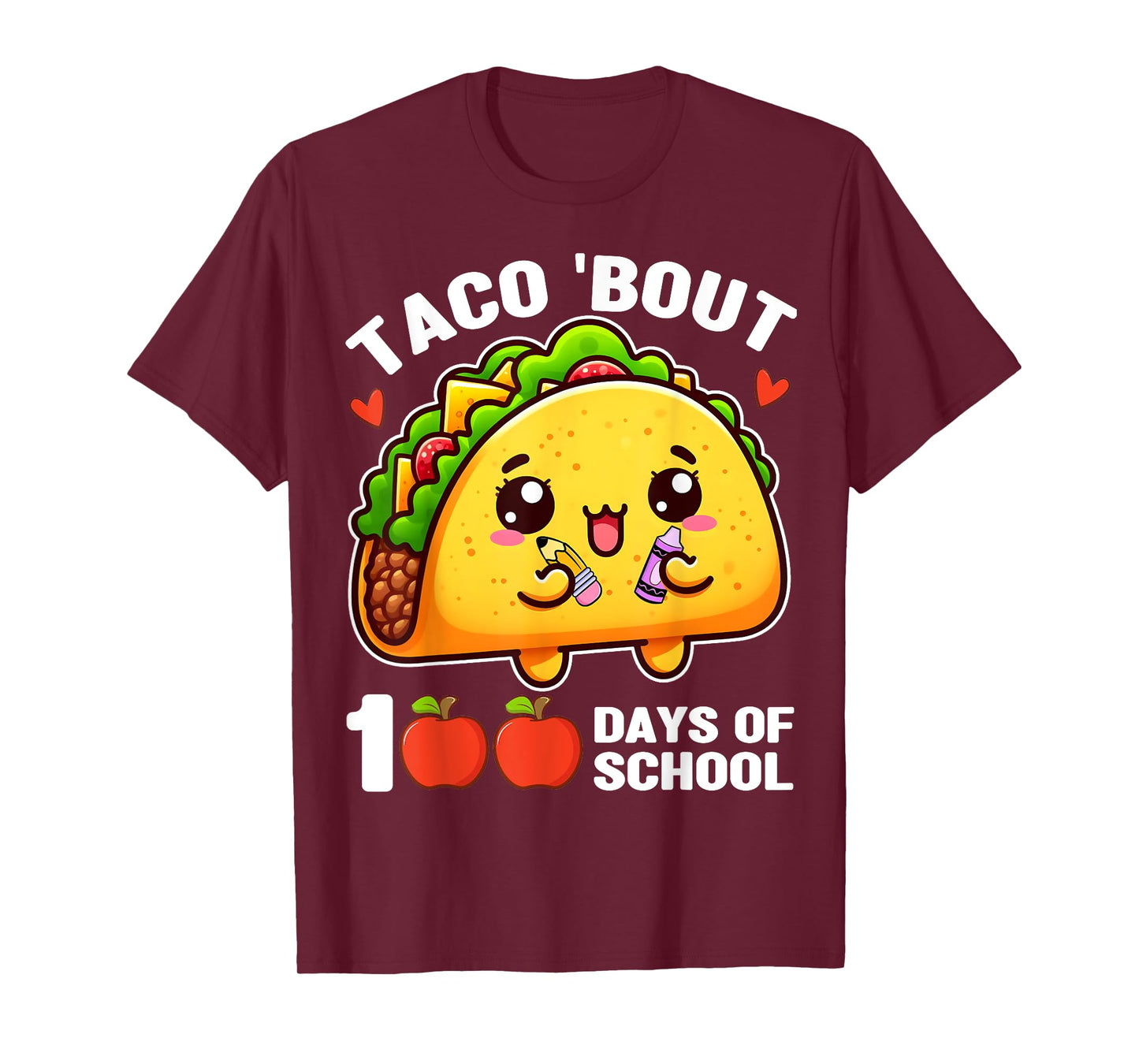 Funny Taco Bout 100 Days of School 100th Day Of School Kids T-Shirt