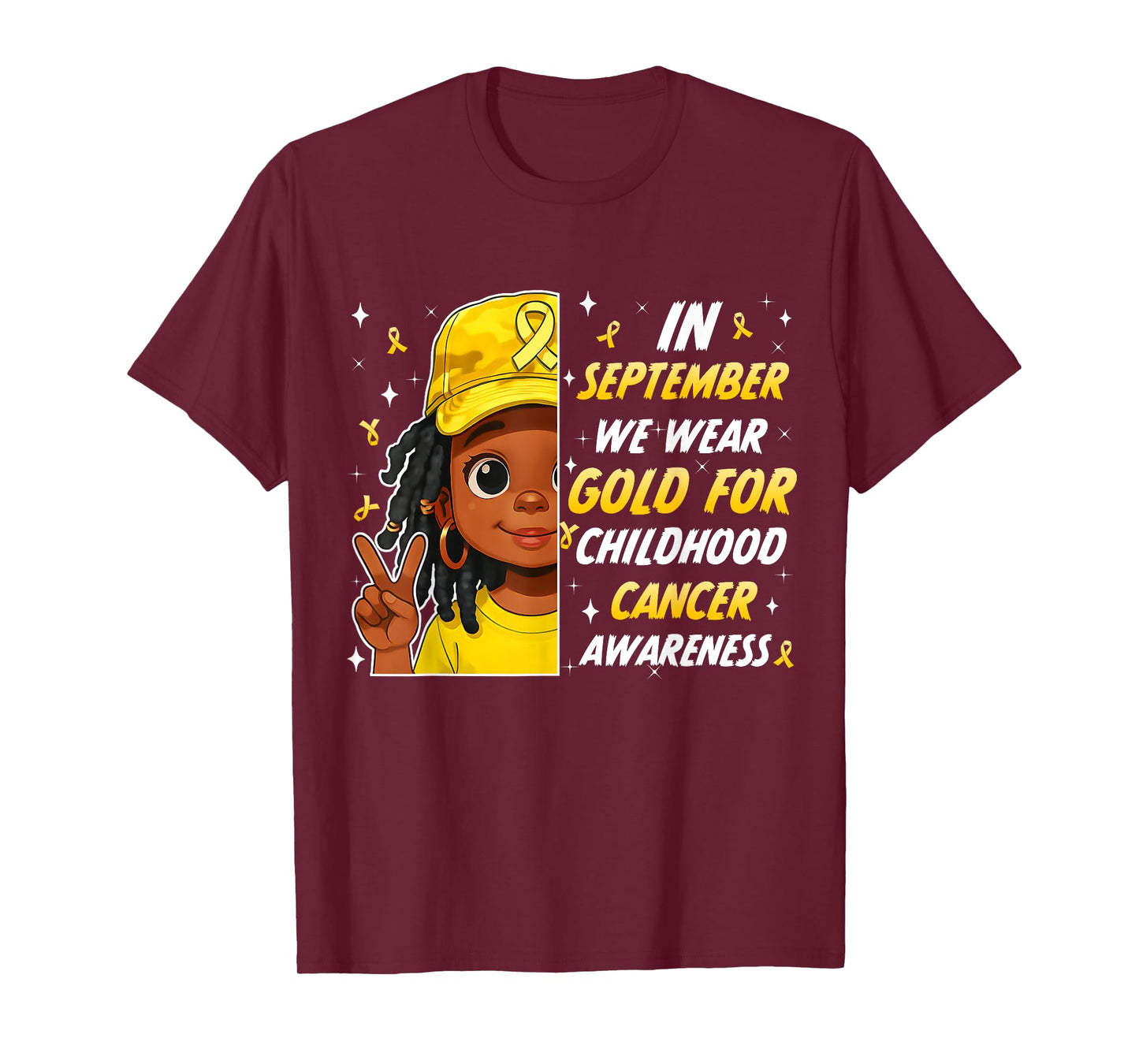 In September We Wear Gold For Childhood Cancer Awareness T-Shirt