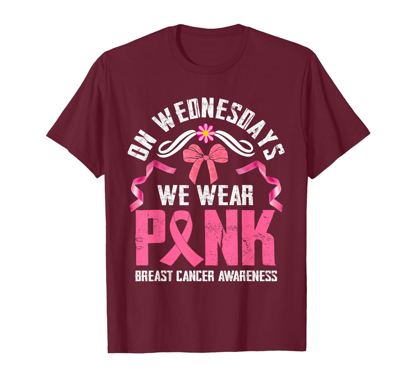 We Wear Pink - Pink Ribbon Breast Cancer Survivor Support T-Shirt