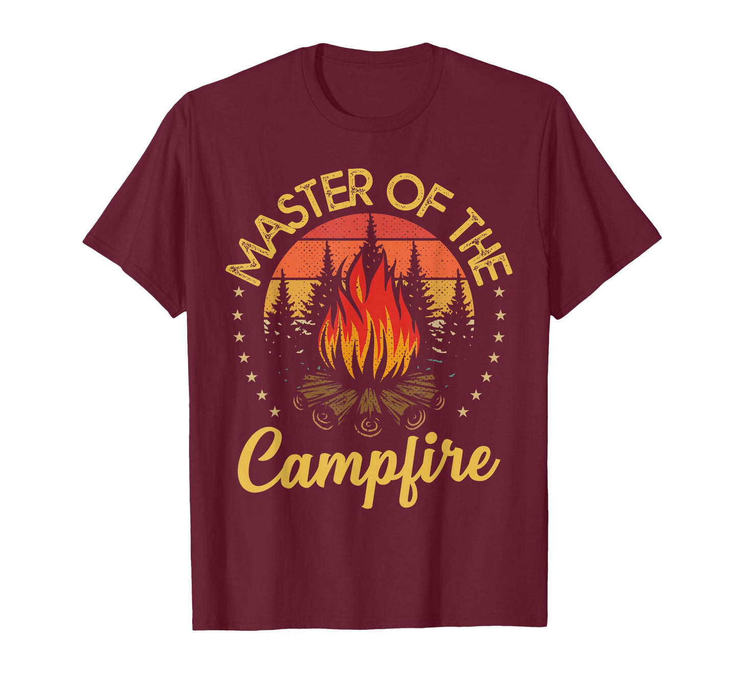Funny Camping and Hiking Gifts for Men and Women Master of the Campfire Vintage Camping Lovers T-Shirt
