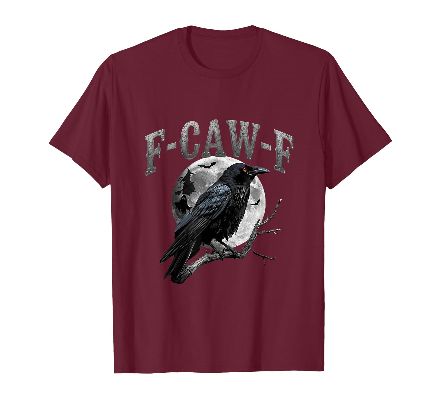 Dark F-Caw-F Crow Halloween Moonlight Black Raven Costume T-Shirt