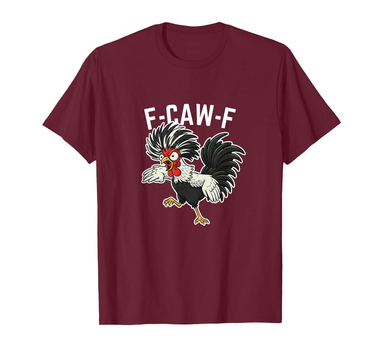 Funny Chicken F-Caw-F Meme Black Crow Bird Adult Humor T-Shirt