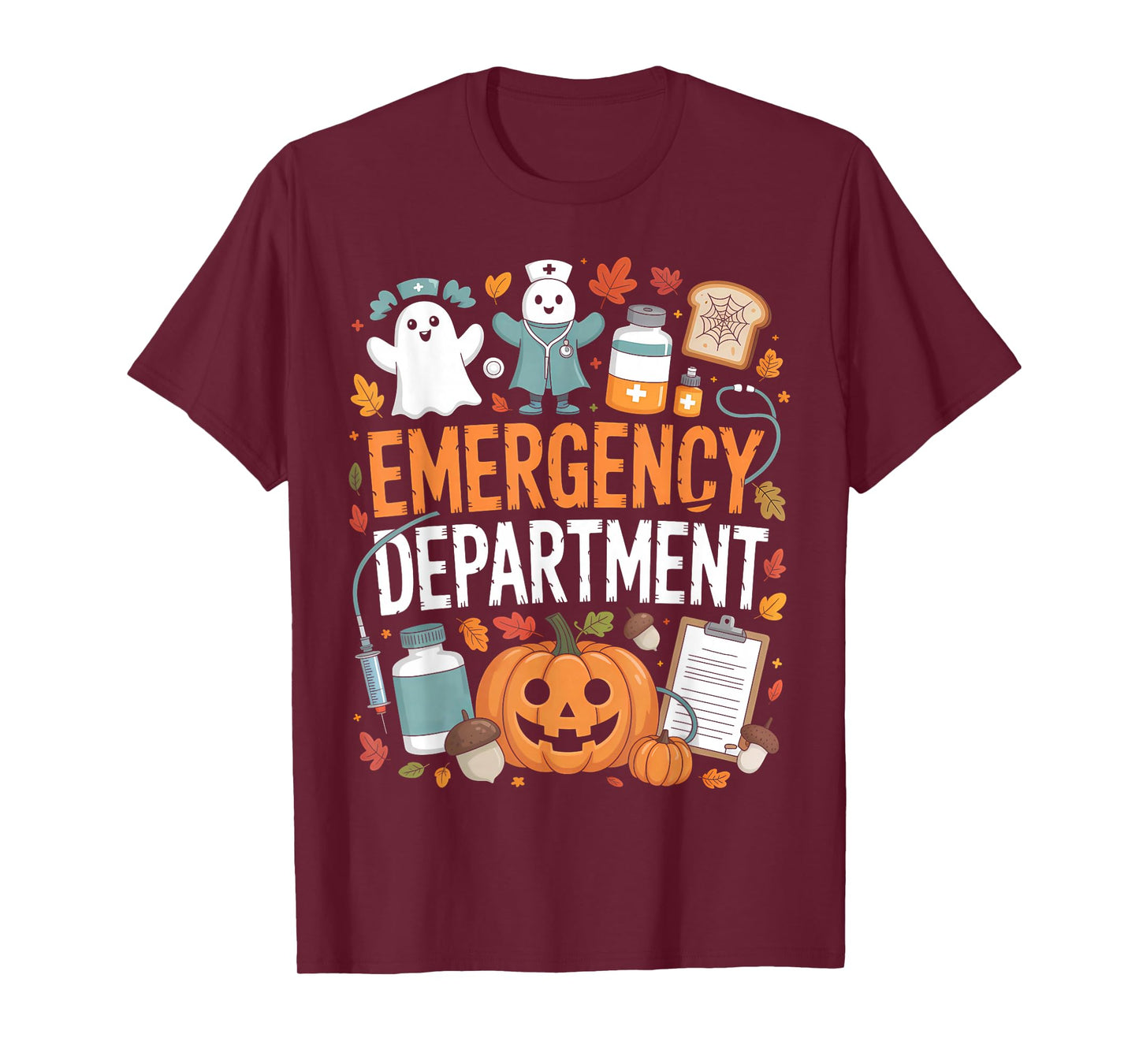 Emergency Department Funny ER Nurse Halloween Spooky Season T-Shirt