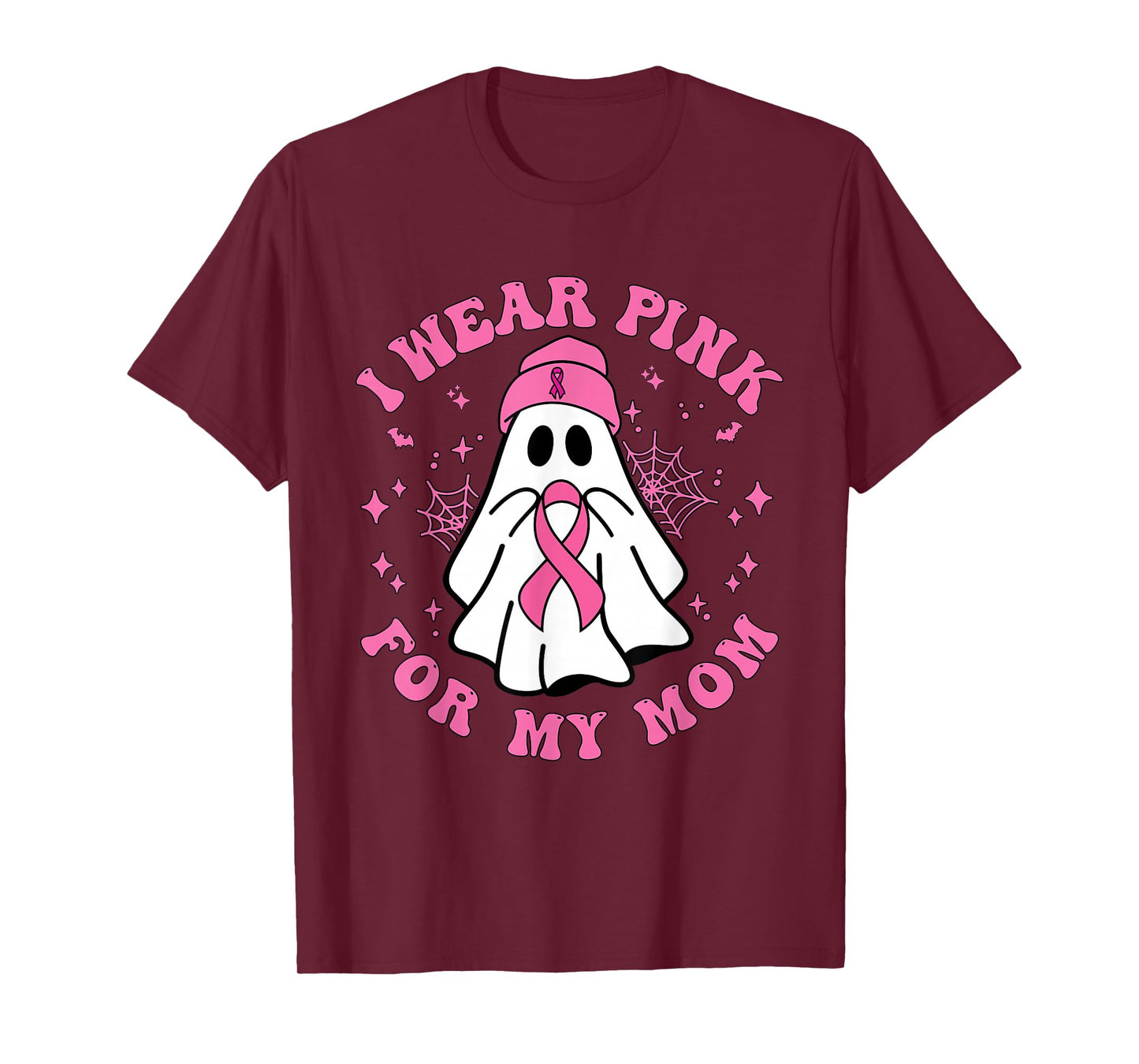 Halloween I Wear Pink for My Mom Breast Cancer Kid Women T-Shirt