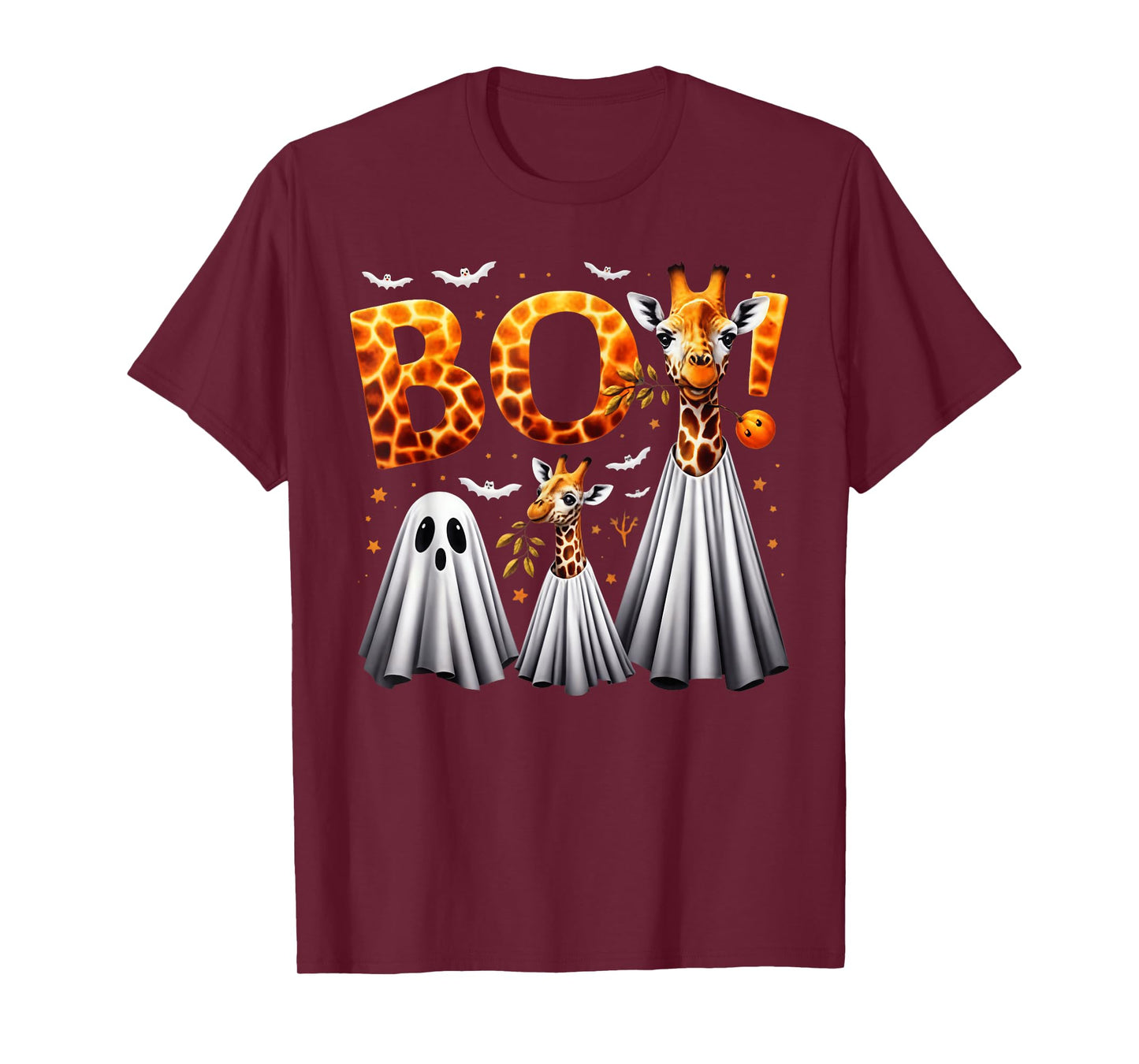 Spooky Ghost Giraffe Halloween Funny African Animal Lover T-Shirt