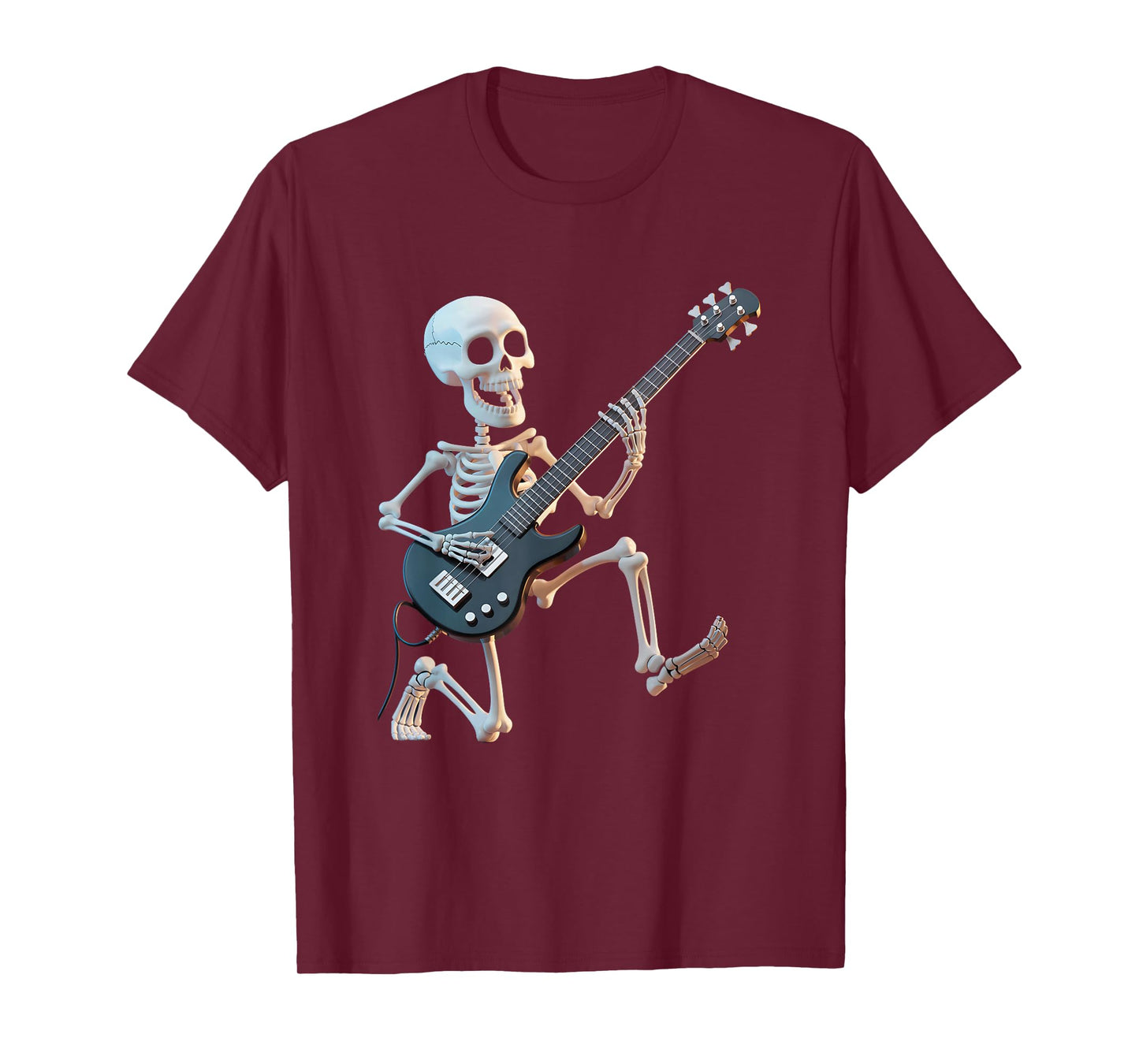 Halloween Skeleton Playing Bass for Bassist Bass Guitarist T-Shirt