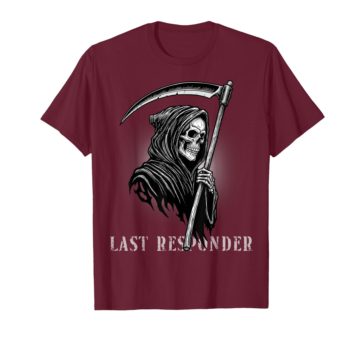 Last Responder Grim Reaper Distressed T-Shirt
