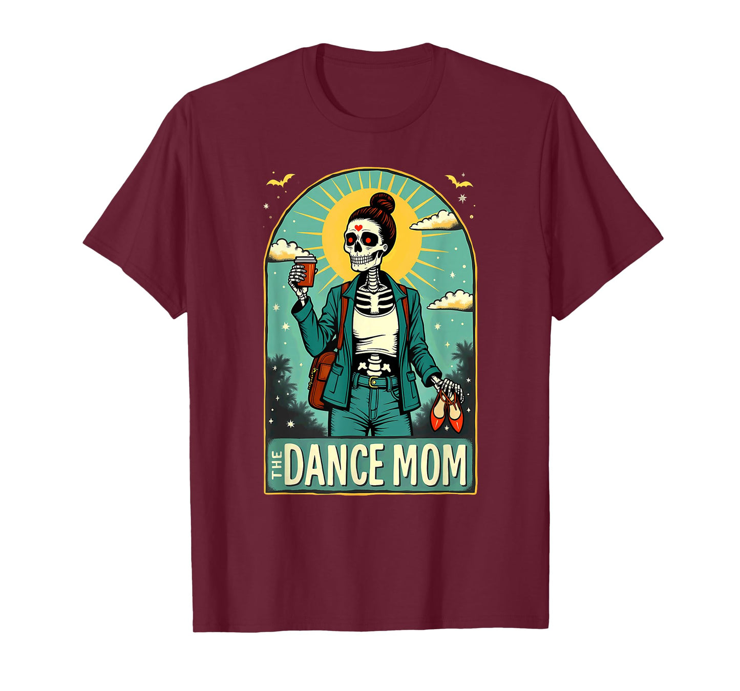 Tarot Card Dance Mom Skeleton Halloween T-Shirt