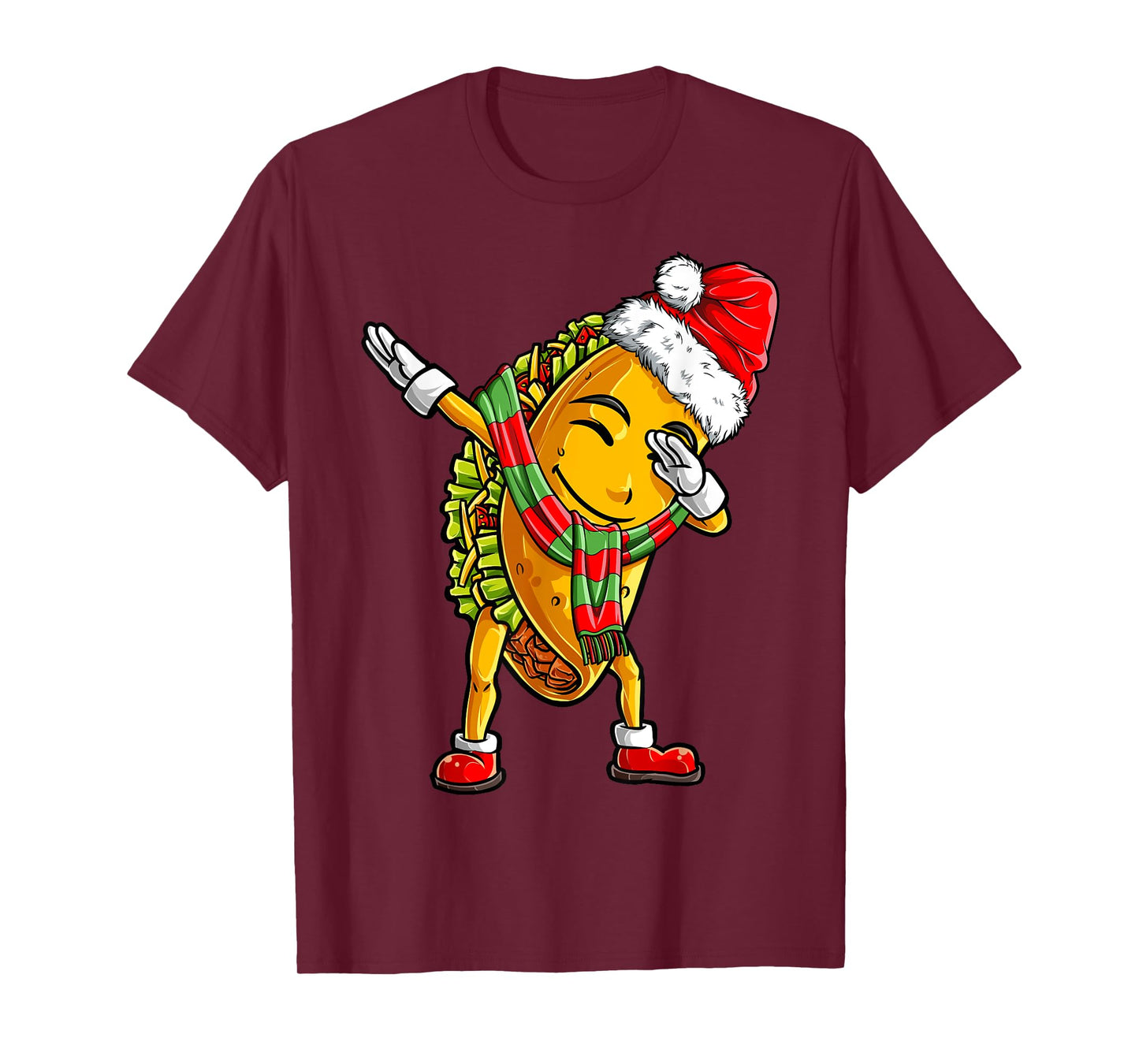 Dabbing Taco Santa Christmas Kids Boys Men Dab Xmas Gifts T-Shirt