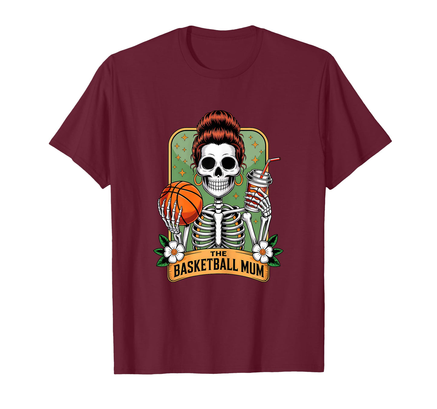 The Basketball Mum Tarot Card Skeleton Game Day Proud Mums T-Shirt