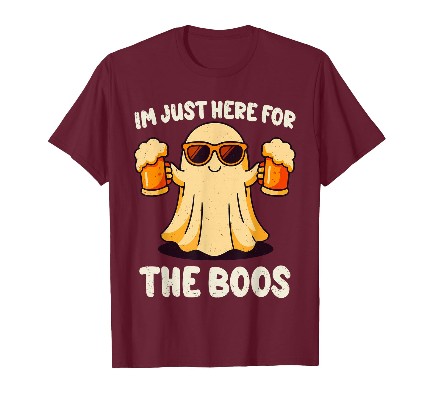 Im Just Here for The Boos Halloween Funny Ghost Men Women T-Shirt