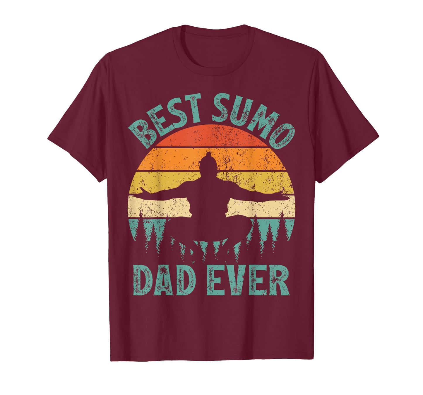 Funny Vintage Best Sumo Dad Ever Father's Day T-Shirt