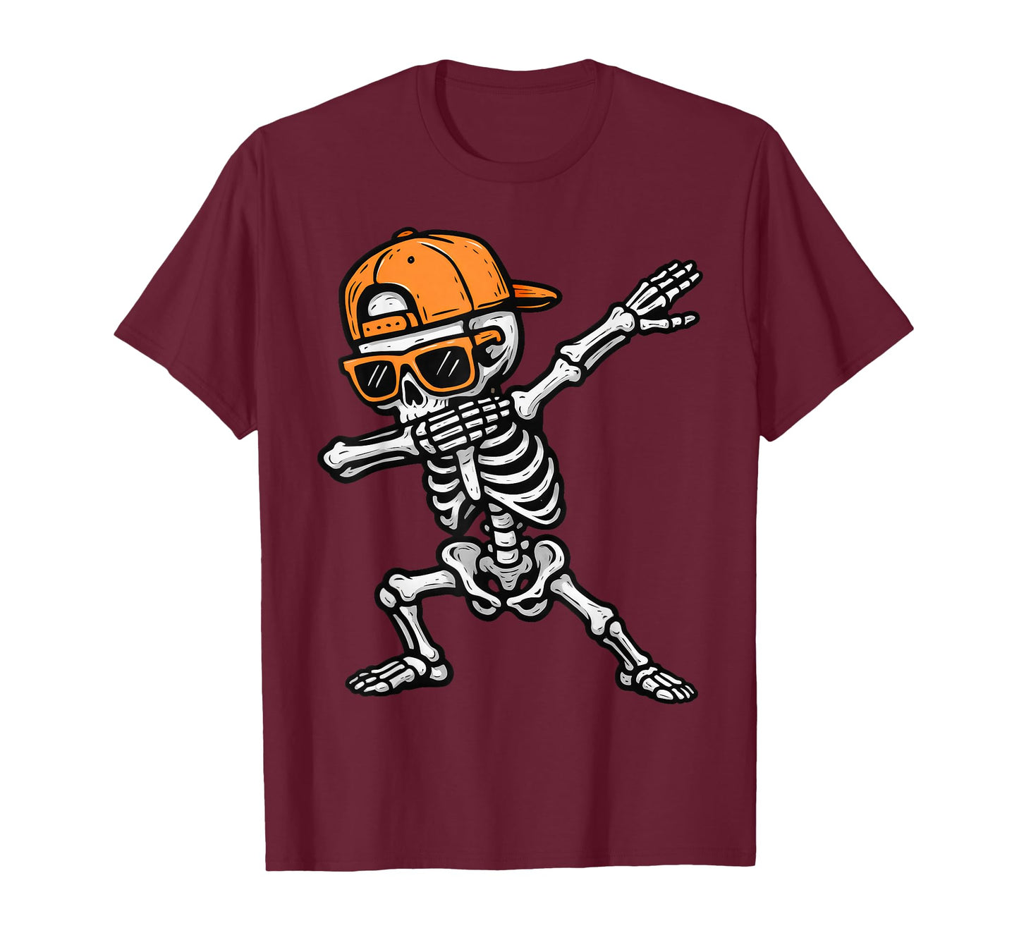 Dabbing Skeleton Halloween Dab Trick Or Treat Boys Men Kids T-Shirt