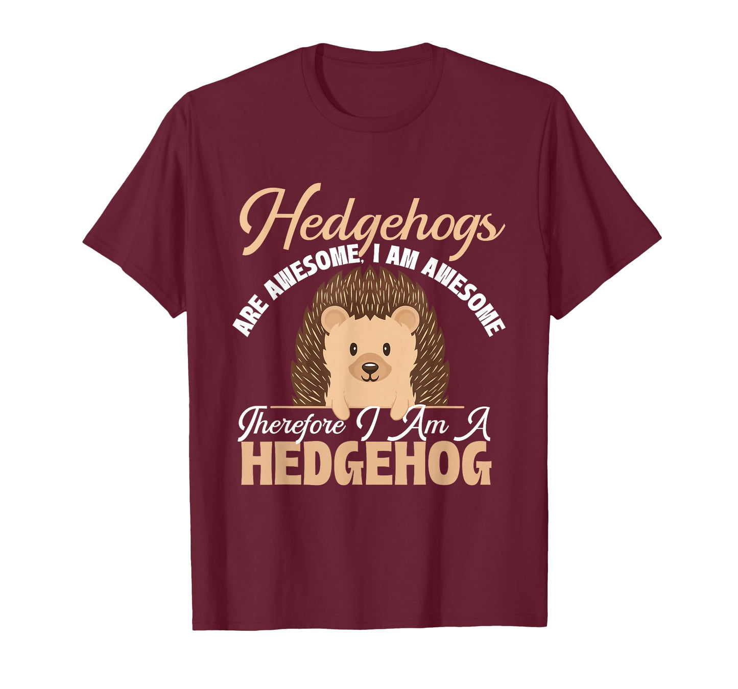 Funny Hedgehog Shirts Unisex-Adults Hedgehog Lovers Nature Enthusiasts T-Shirt Black Small Modern Crew Neck Short Sleeve Classic Fit Cotton Polyester All Seasons Exclusive Hedgehog Design