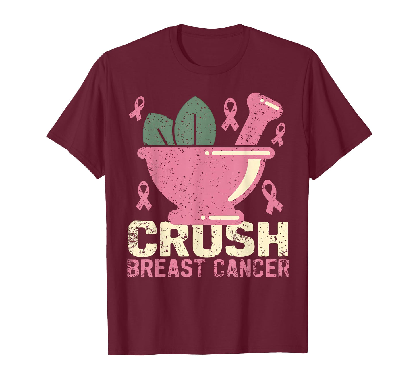 Crush Breast Cancer Pink Ribbon Pharmacy Nurse Supoort T-Shirt