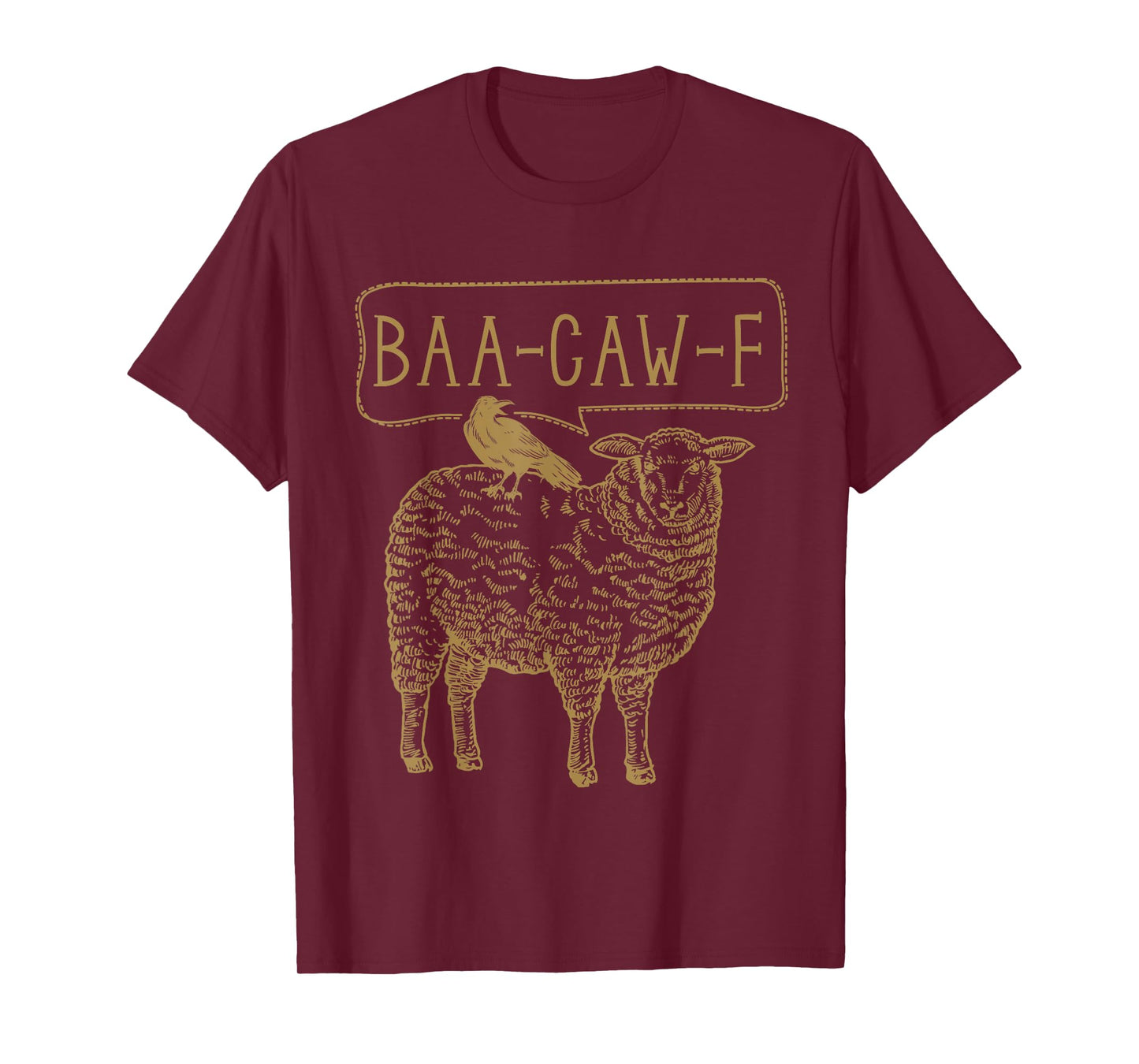 Funny Back Off Shirt Sheep Baa Crow Caw Insult Pun Tee T-Shirt
