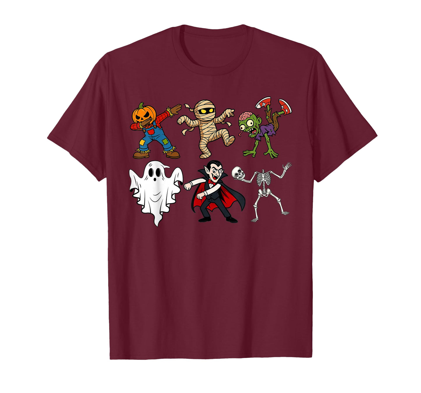 Halloween Dancing Boys Skeleton Zombie Scary Pumpkin Mummy T-Shirt