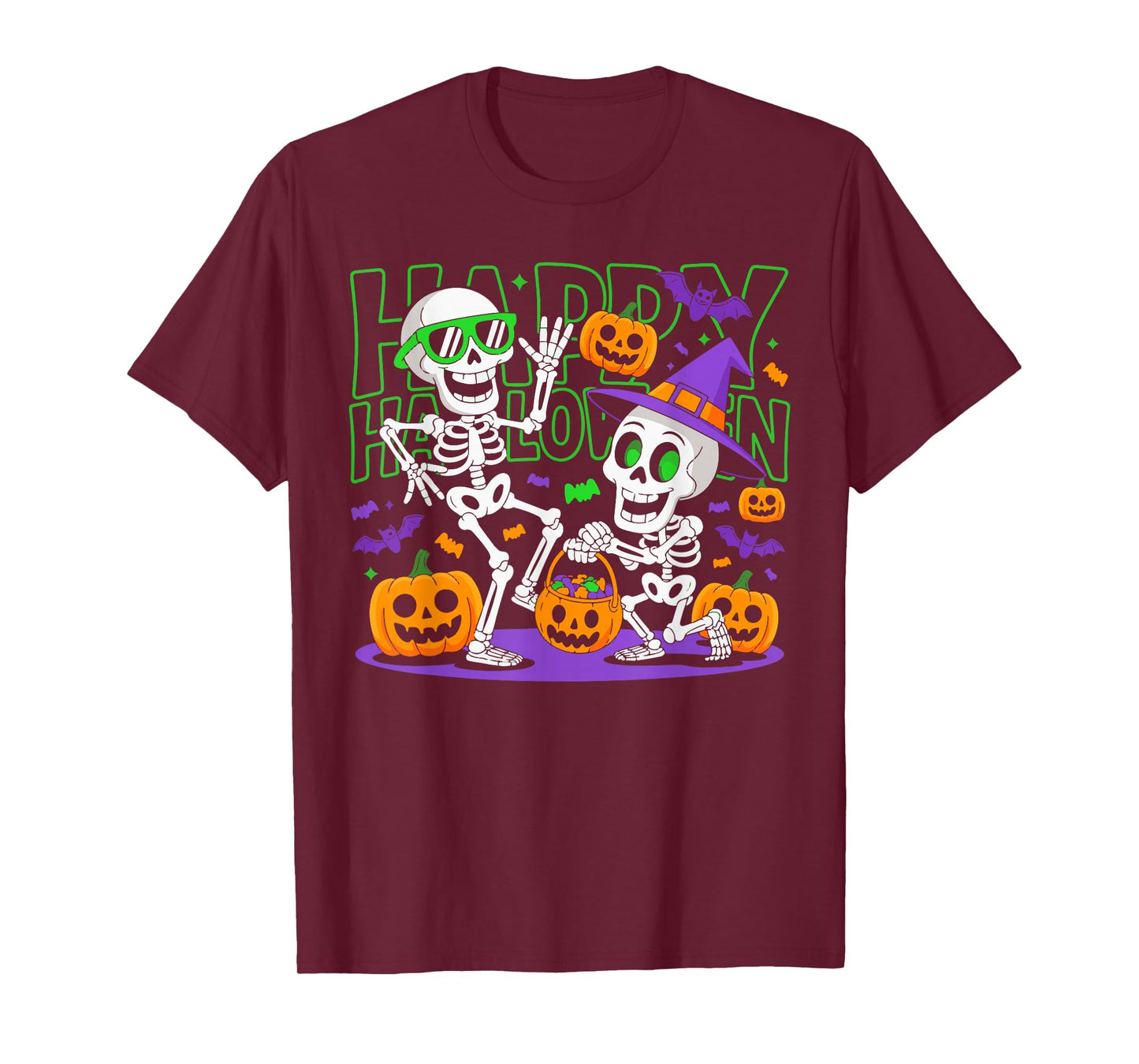 Halloween Party Skeletons Haunted Fun Graphic for Men Women T-Shirt