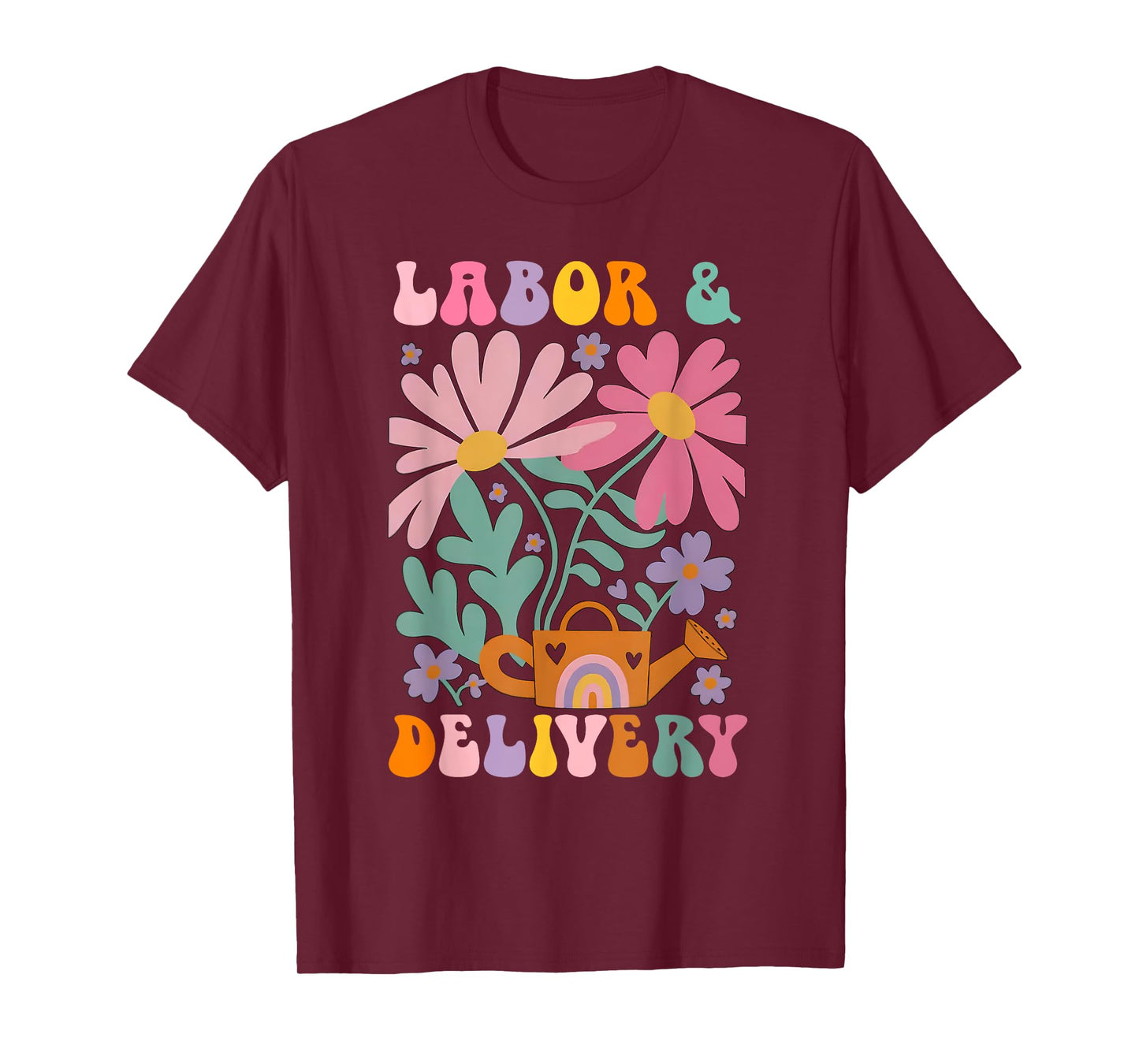 Retro Labor and Delivery Nurse Back to School Gift Men Women T-Shirt