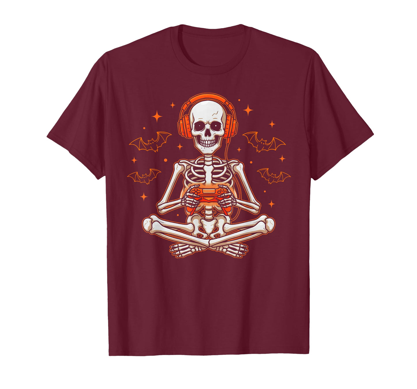 Funny Gaming Hallowen Skeleton Gamer Video Kids Boys T-Shirt