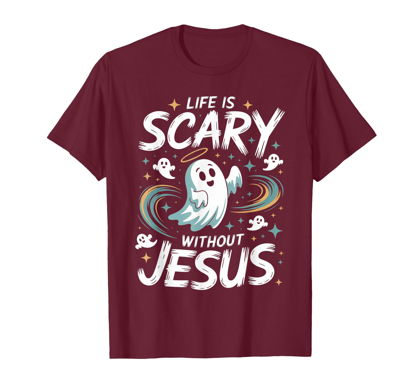 Halloween Life Scary Without Jesus Christian Costume Women T-Shirt