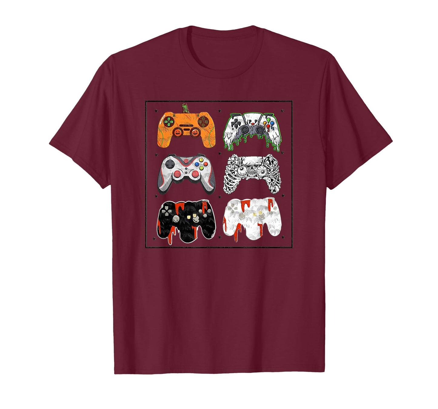Halloween Skeleton Gamer Video Gaming Boys Men Kids T-Shirt