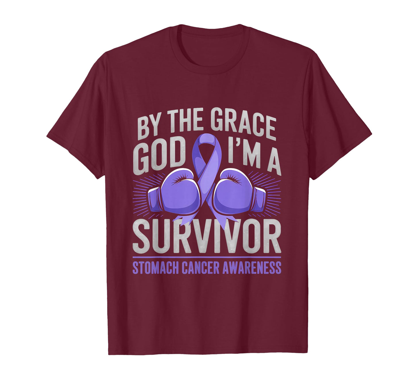 Stomach Cancer Awareness Month I'm A Survivor Boxing Glove T-Shirt