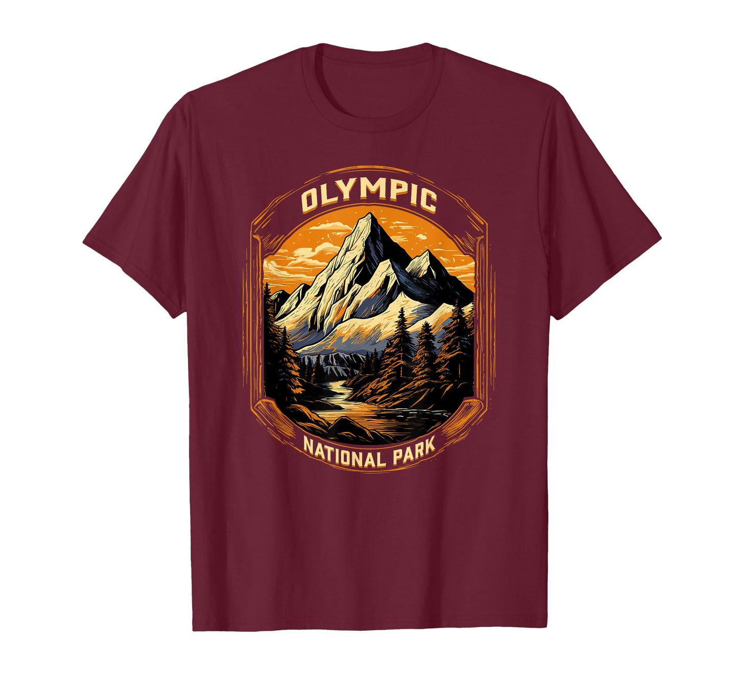 Olympic National Park Mountain River Tourist Souvenir T-Shirt