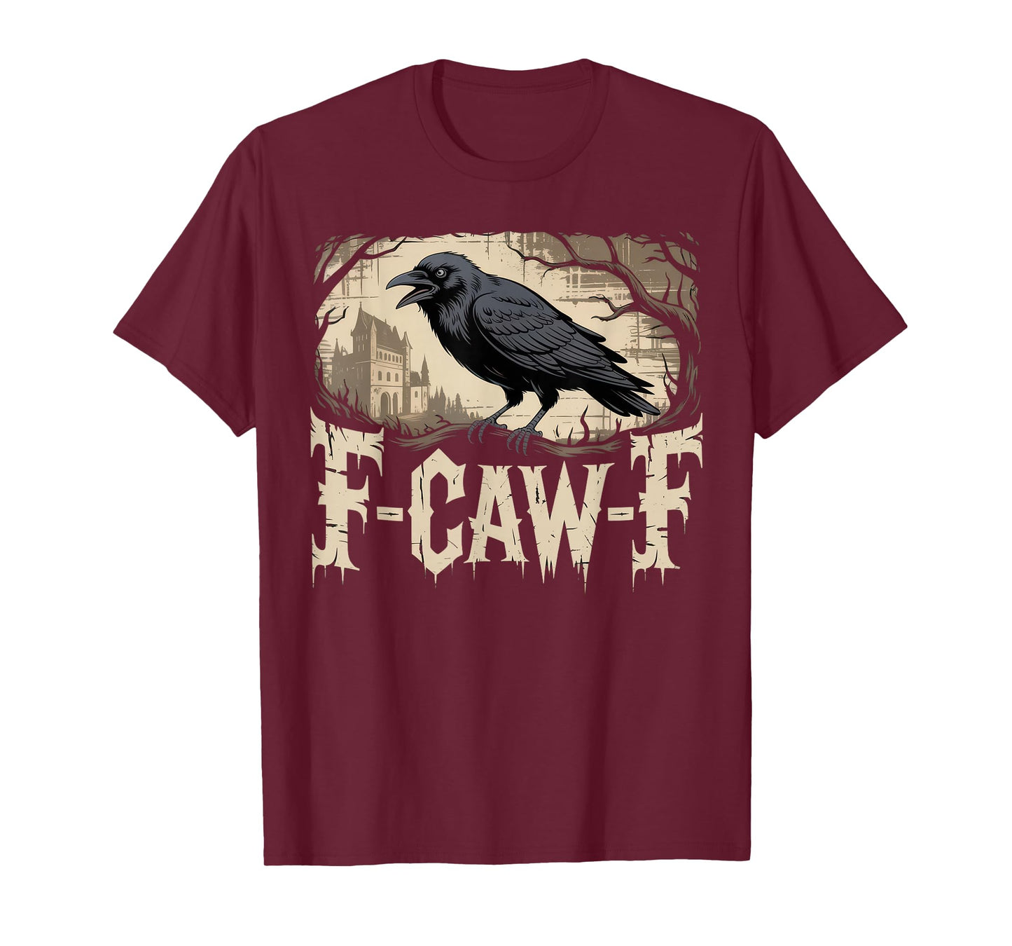 F Caw F Funny Meme Gothic Halloween T-Shirt