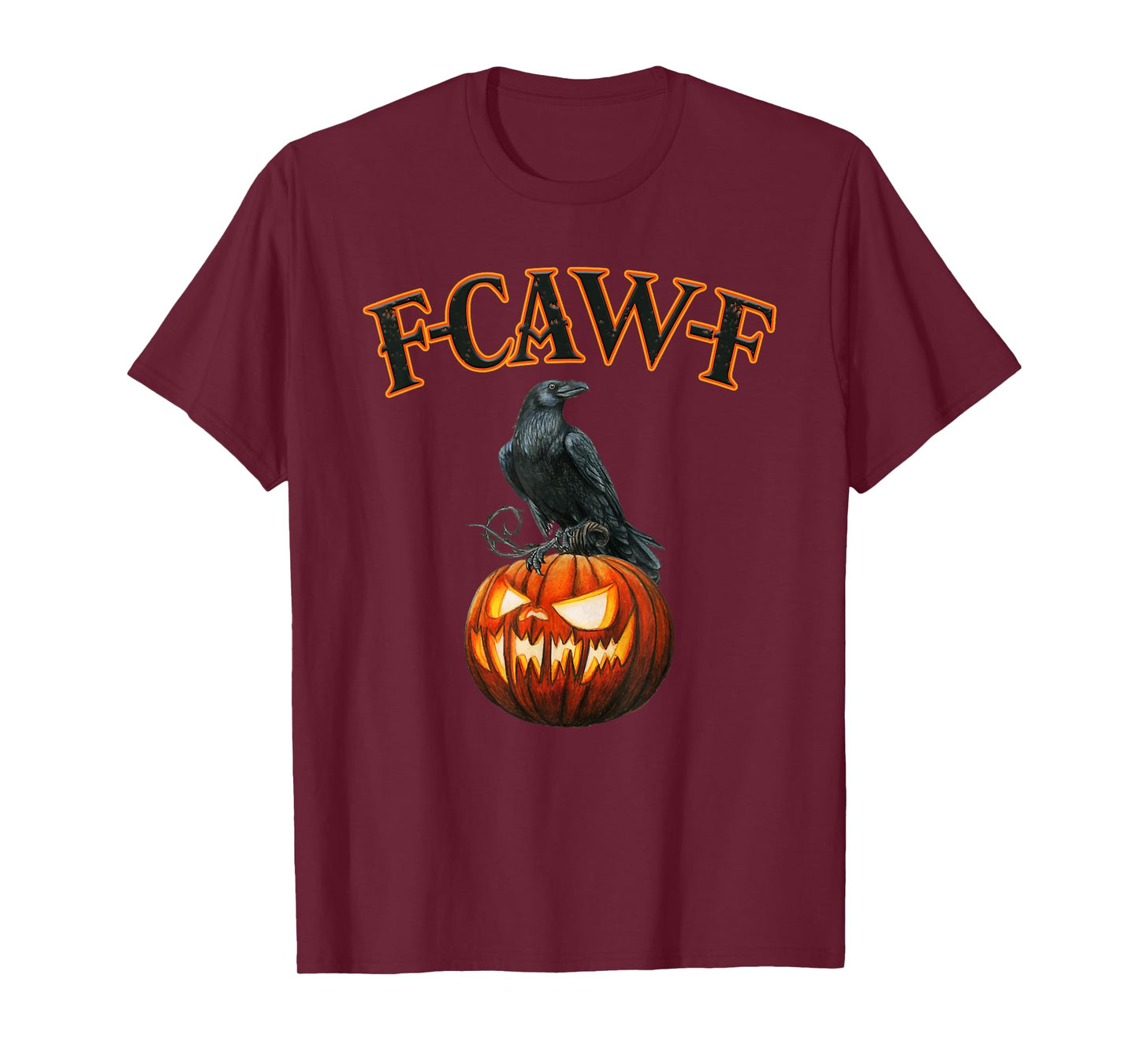 F-Caw-F Raven Pumpkin Halloween | Funny Crow Jack O’ Lantern T-Shirt